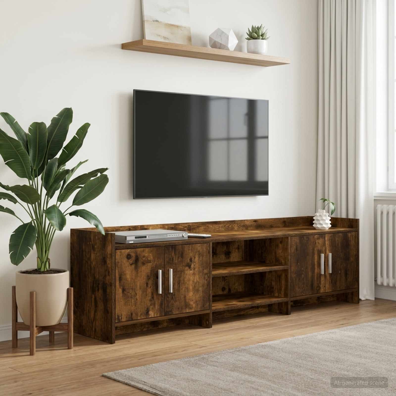 Televizoriaus spintelė 168 x 33 x 47 cm Dūminio ąžuolo