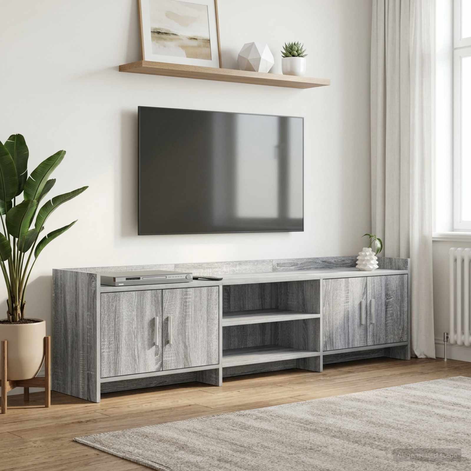 Televizoriaus spintelė 168 x 33 x 47 cm Pilka Sonoma