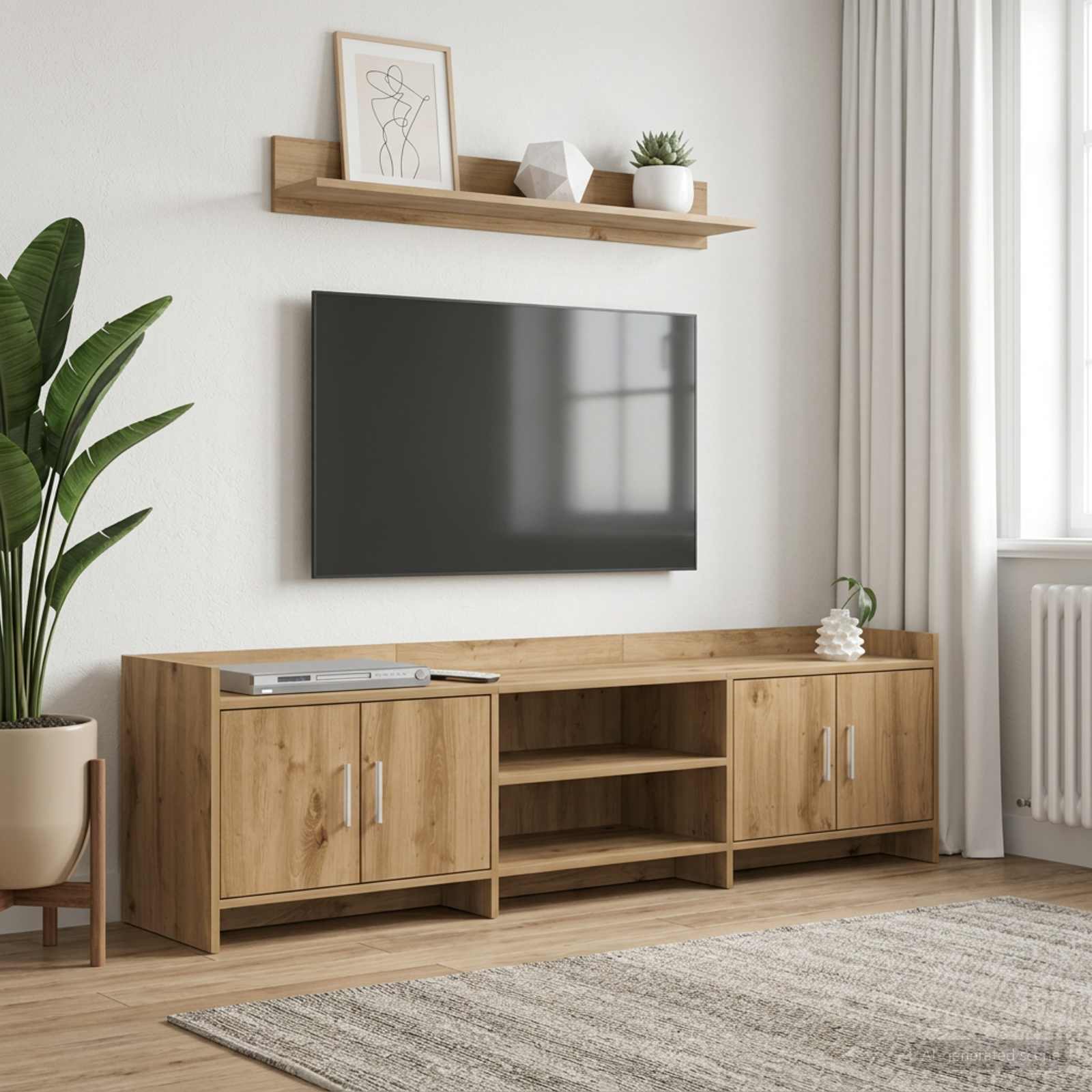 Televizoriaus spintelė 168 x 33 x 47 cm Artisano ąžuolo