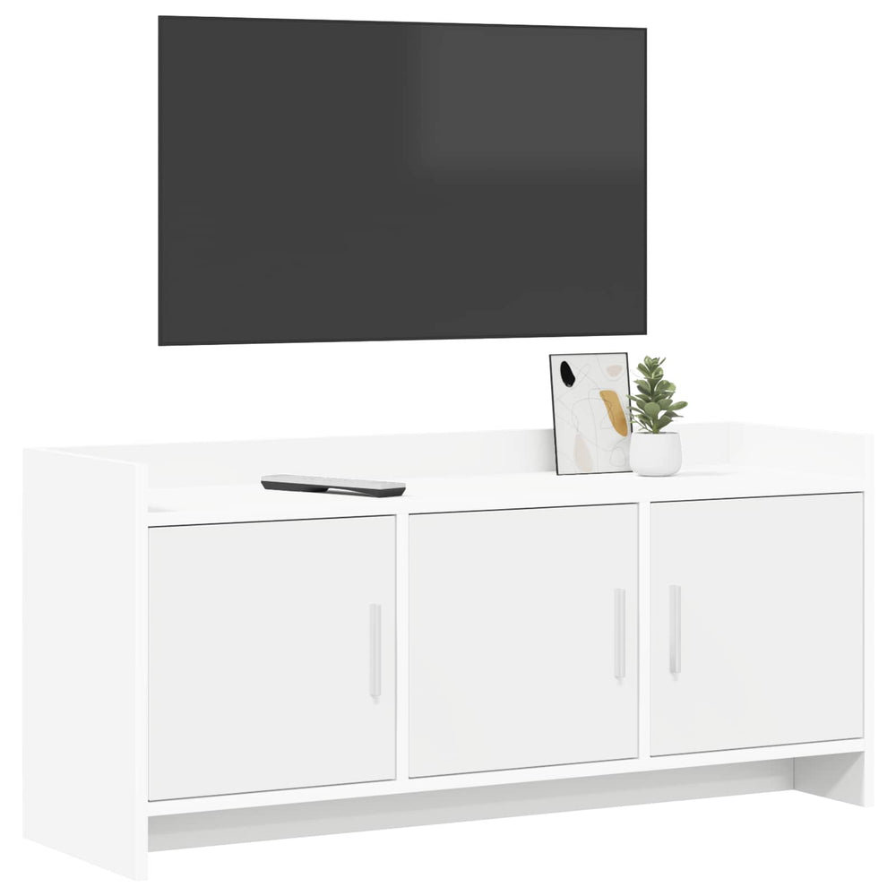 Televizoriaus spintelė 102 x 33 x 47 cm Balta Apdirbta mediena