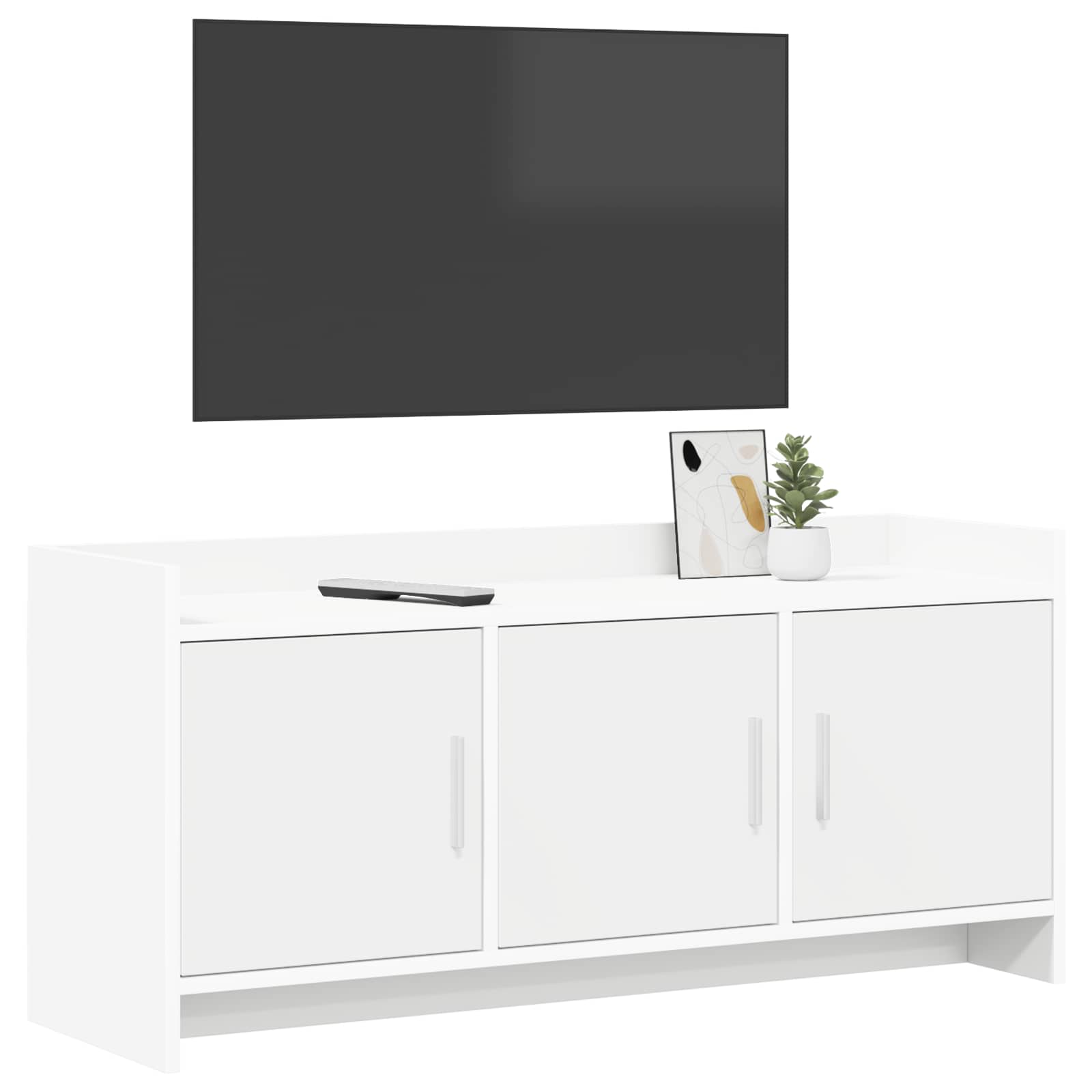 Televizoriaus spintelė 102 x 33 x 47 cm Balta Apdirbta mediena