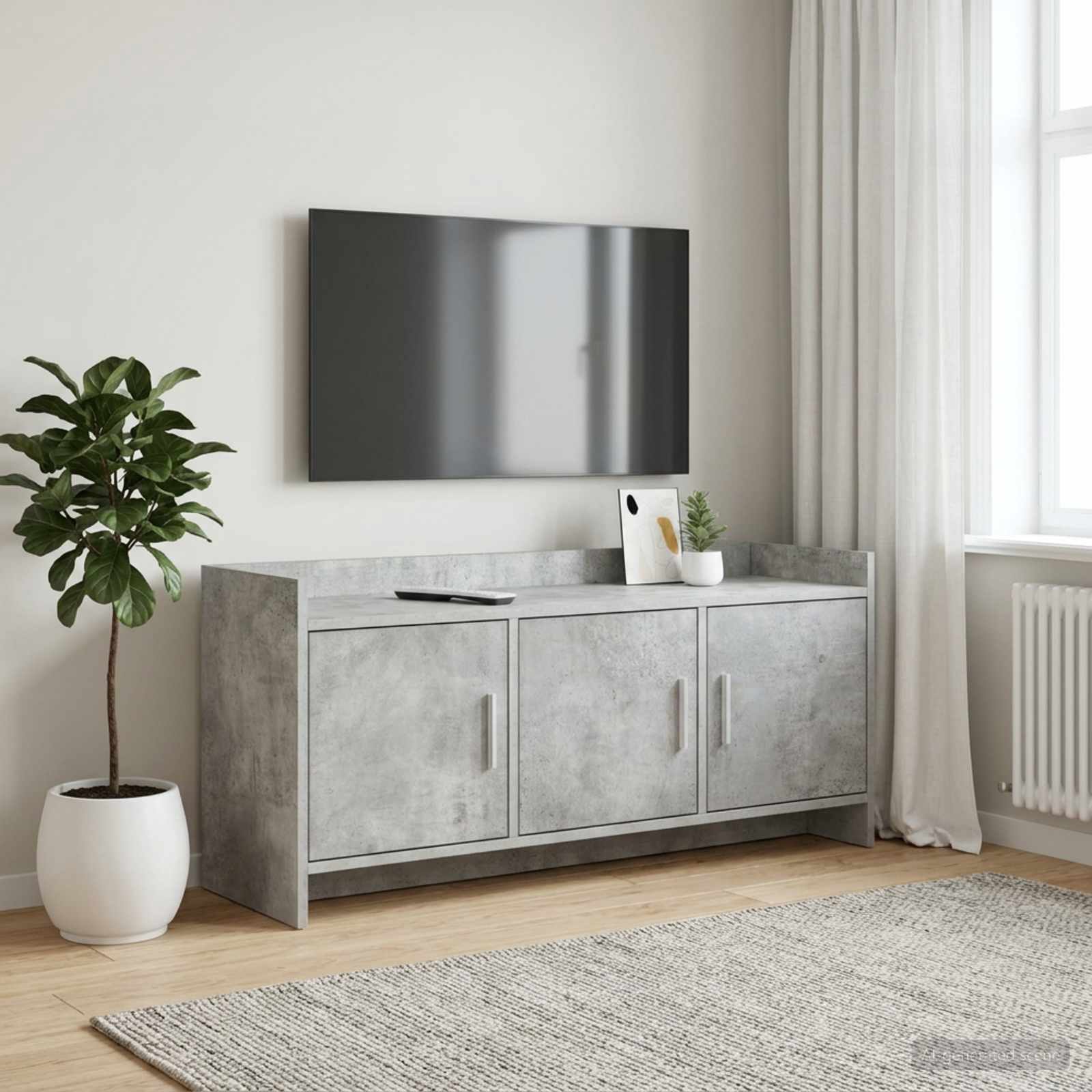 Televizoriaus spintelė 102 x 33 x 47 cm Betono pilka