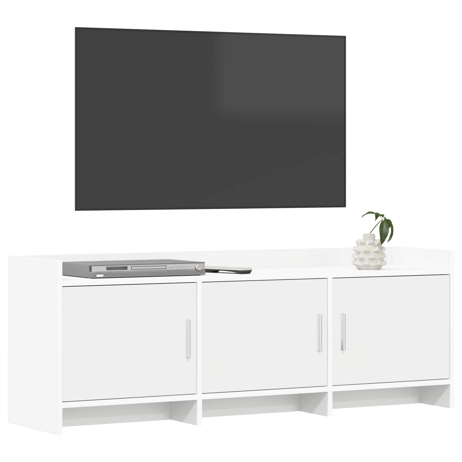 Televizoriaus spintelė 130 x 33 x 47 cm Balta Apdirbta mediena