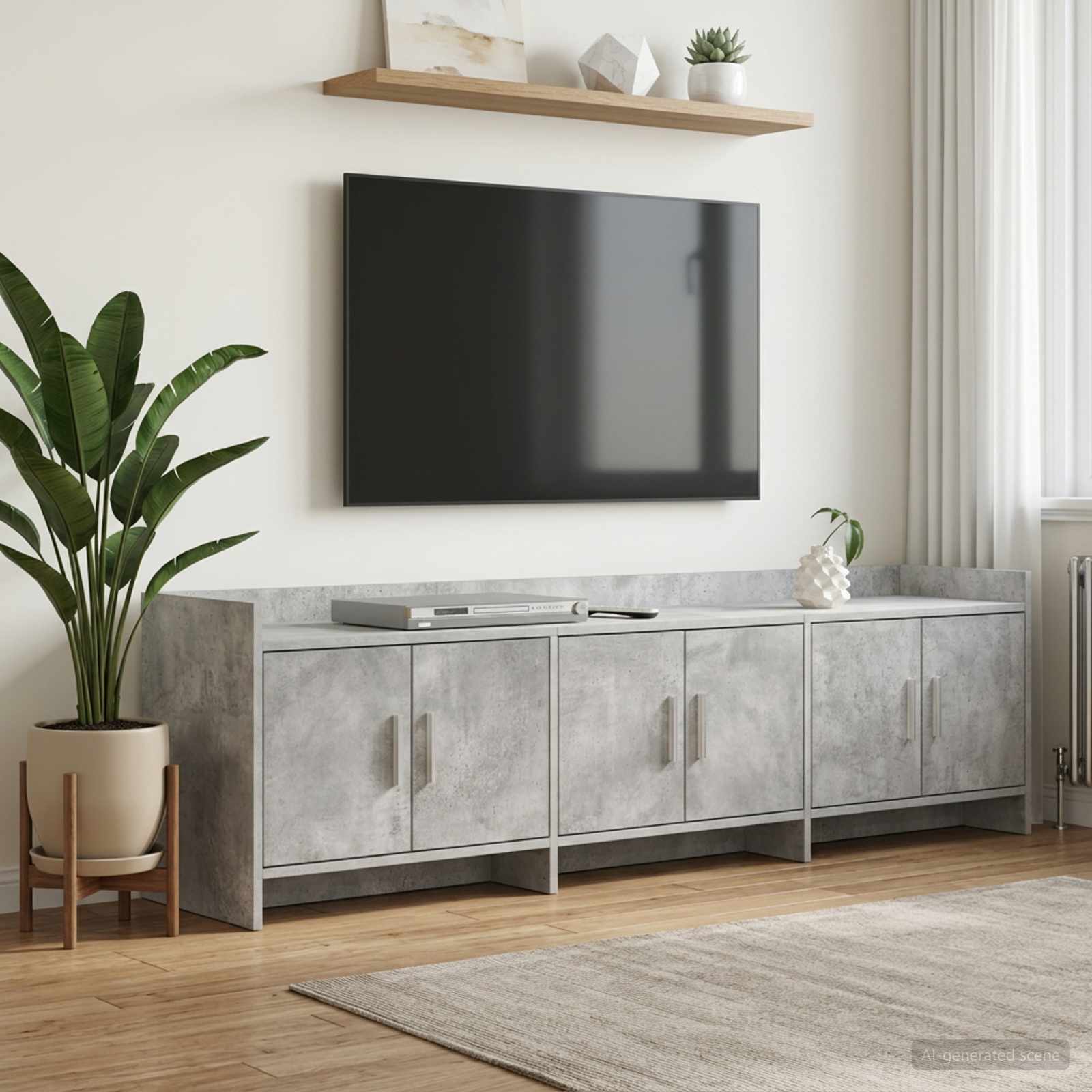 Televizoriaus spintelė 168 x 33 x 47 cm Betono pilka