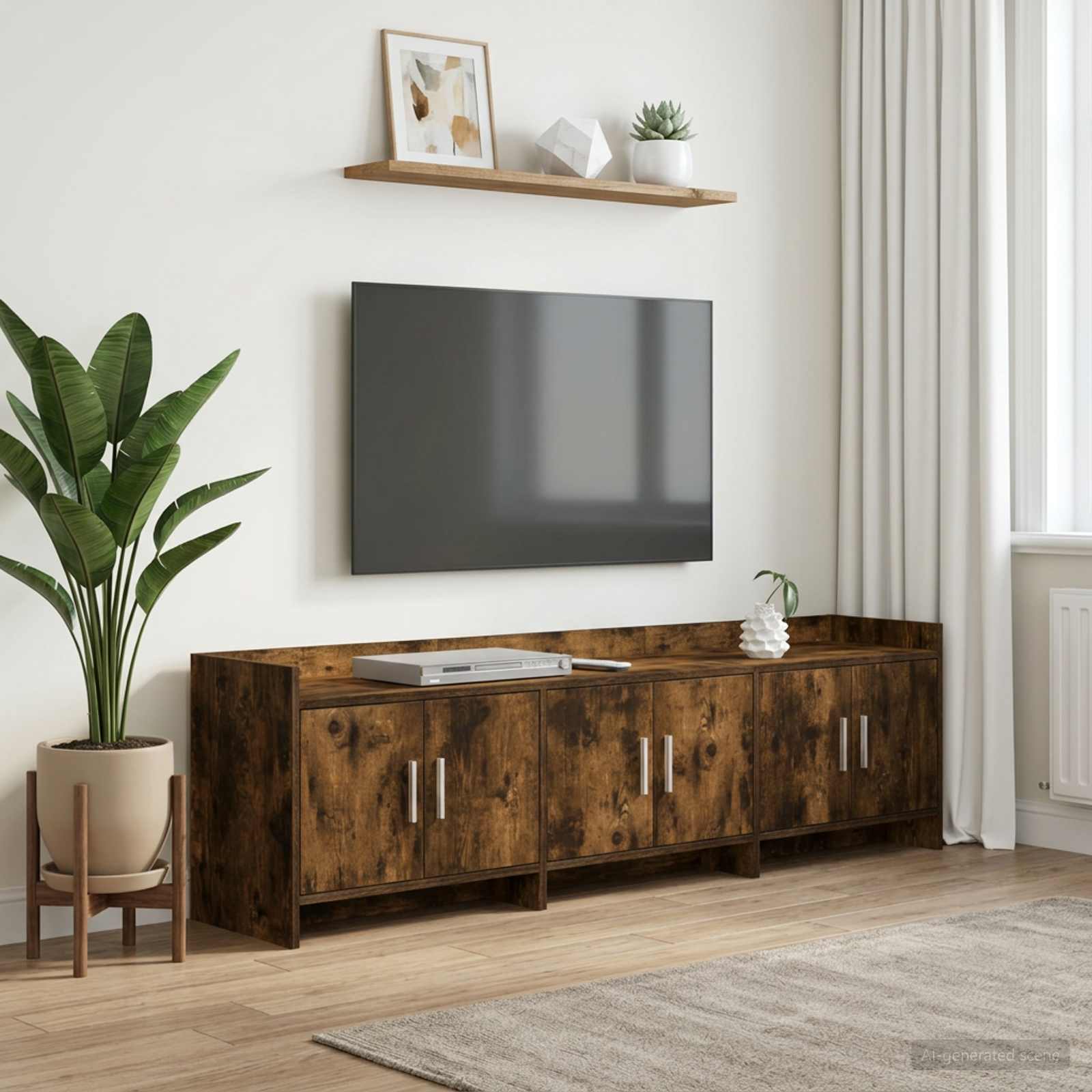 Televizoriaus spintelė 168 x 33 x 47 cm Dūminio ąžuolo