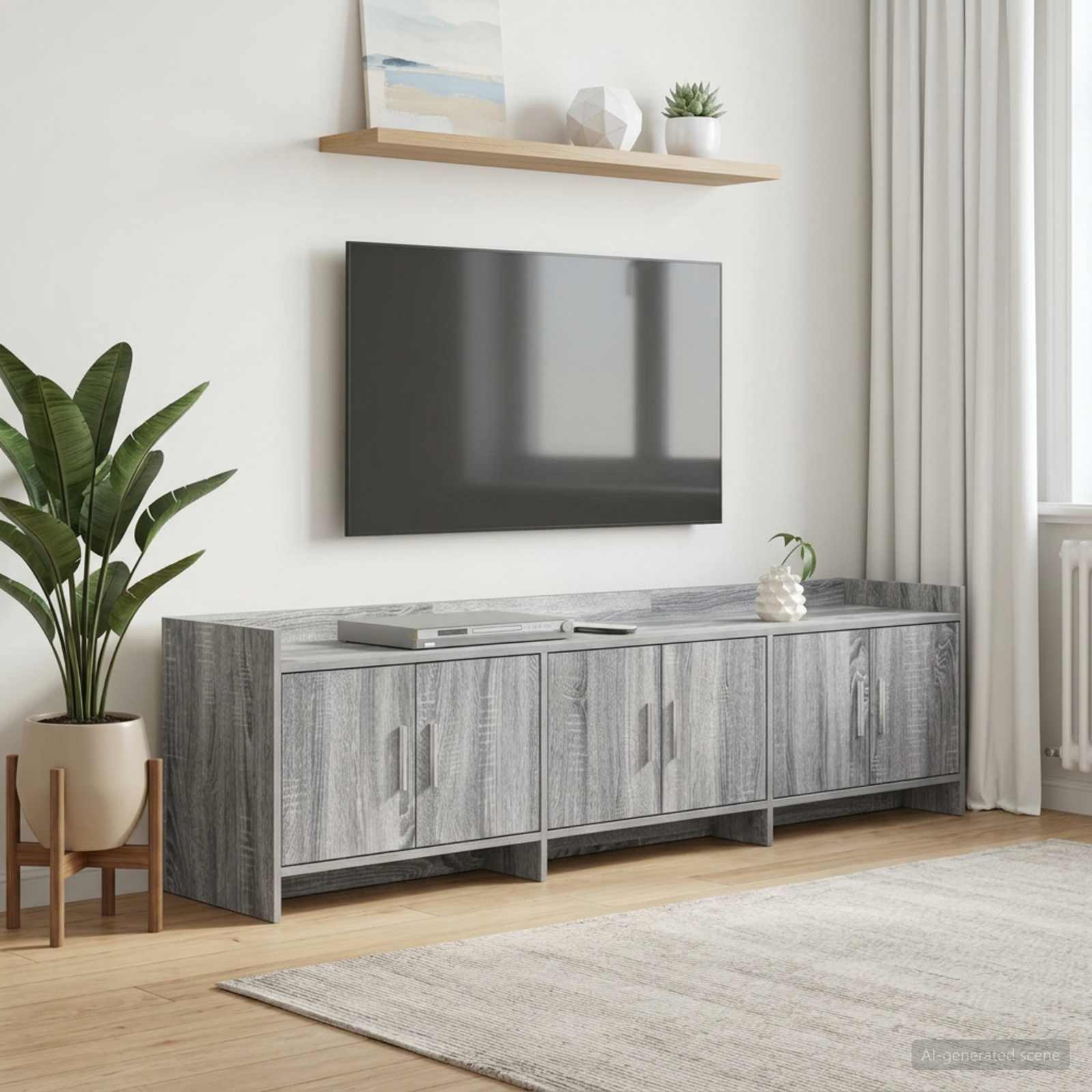 Televizoriaus spintelė 168 x 33 x 47 cm Pilka Sonoma