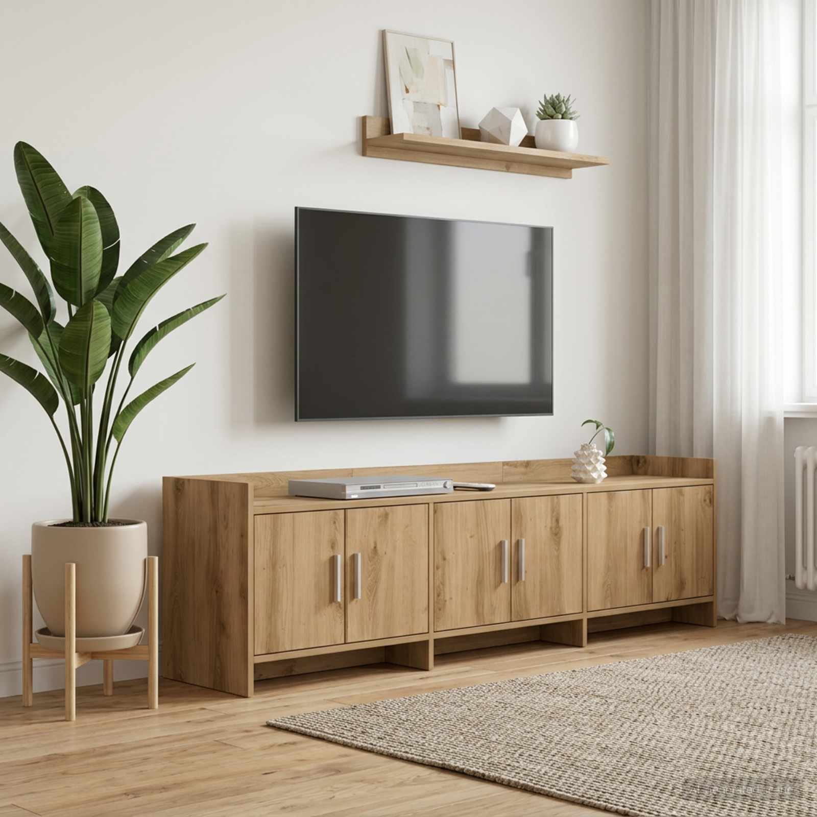 Televizoriaus spintelė 168 x 33 x 47 cm Artisano ąžuolo