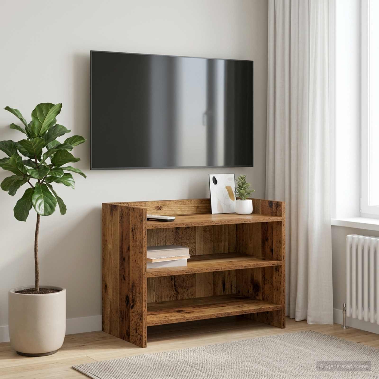 Televizoriaus spintelė 60 x 33 x 47 cm Sendintos medienos