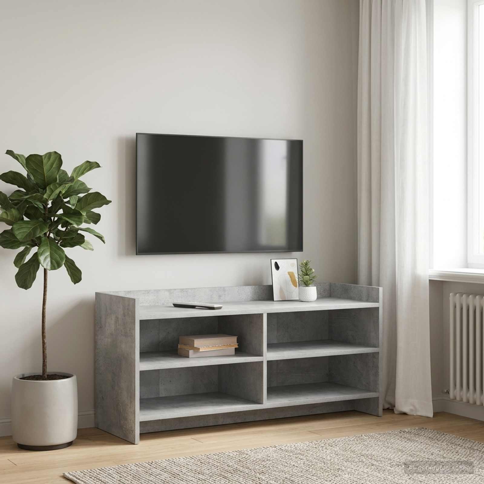 Televizoriaus spintelė 100 x 33 x 47 cm Betono pilka