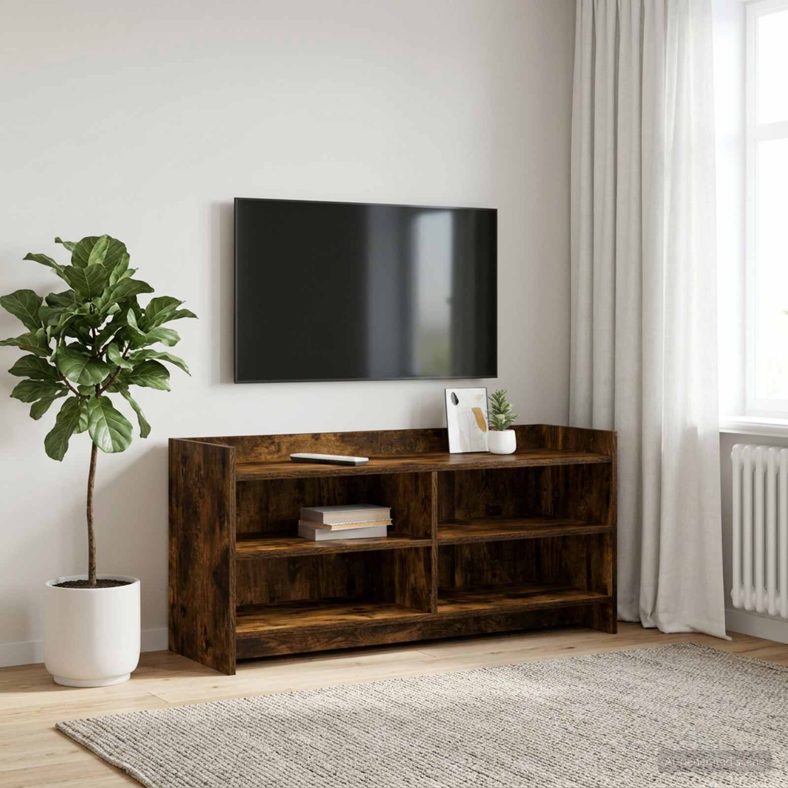 Televizoriaus spintelė 100 x 33 x 47 cm Dūminio ąžuolo