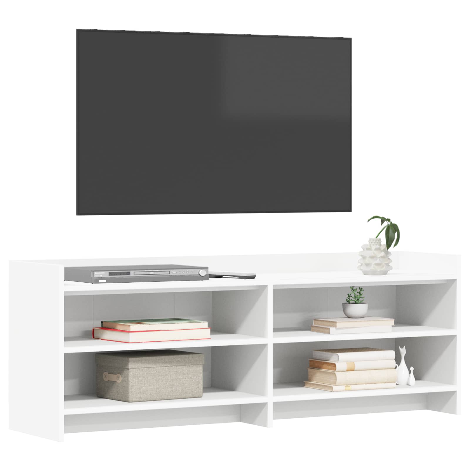Televizoriaus spintelė 135 x 33 x 47 cm Balta Apdirbta mediena