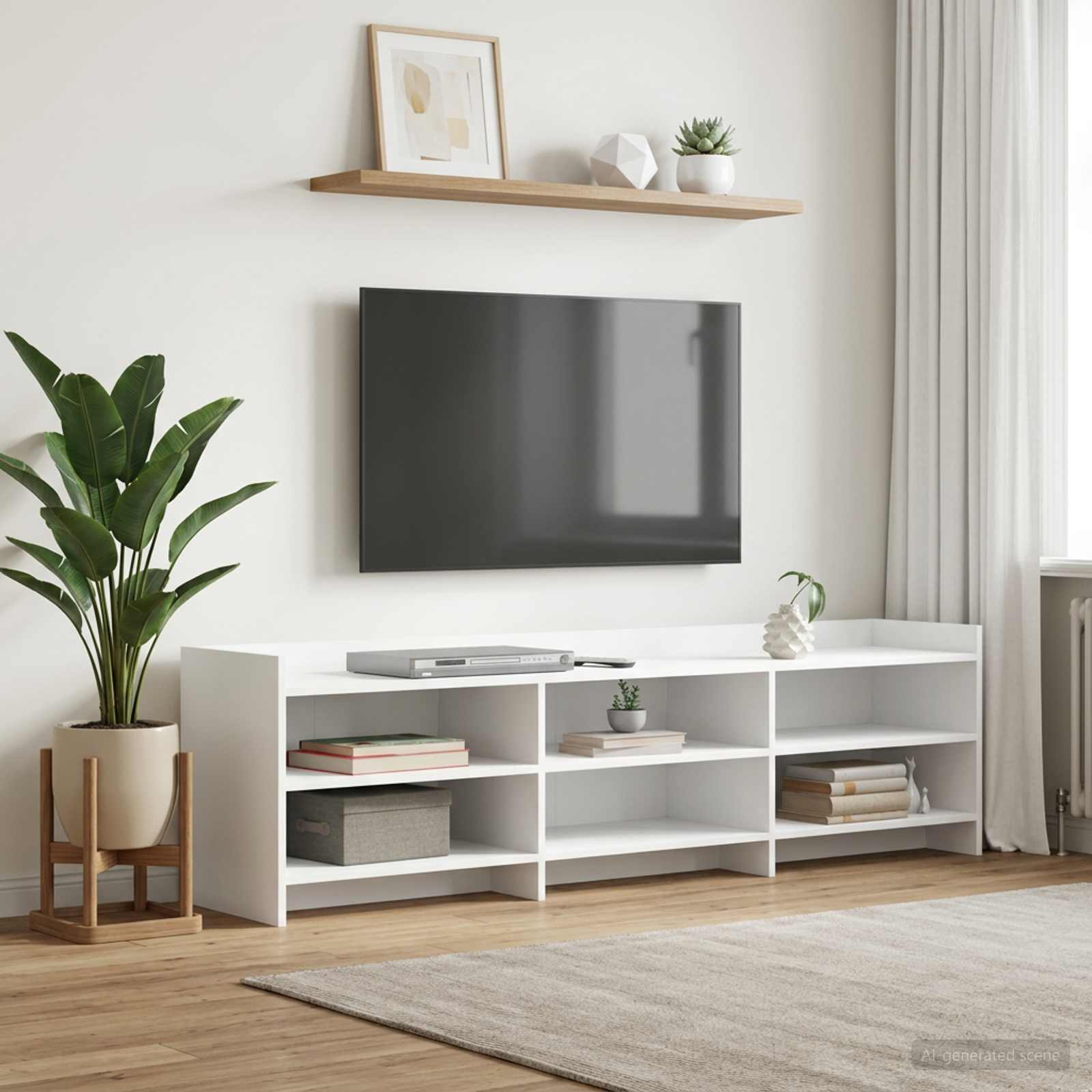 Televizoriaus spintelė 168 x 33 x 47 cm Balta Apdirbta mediena