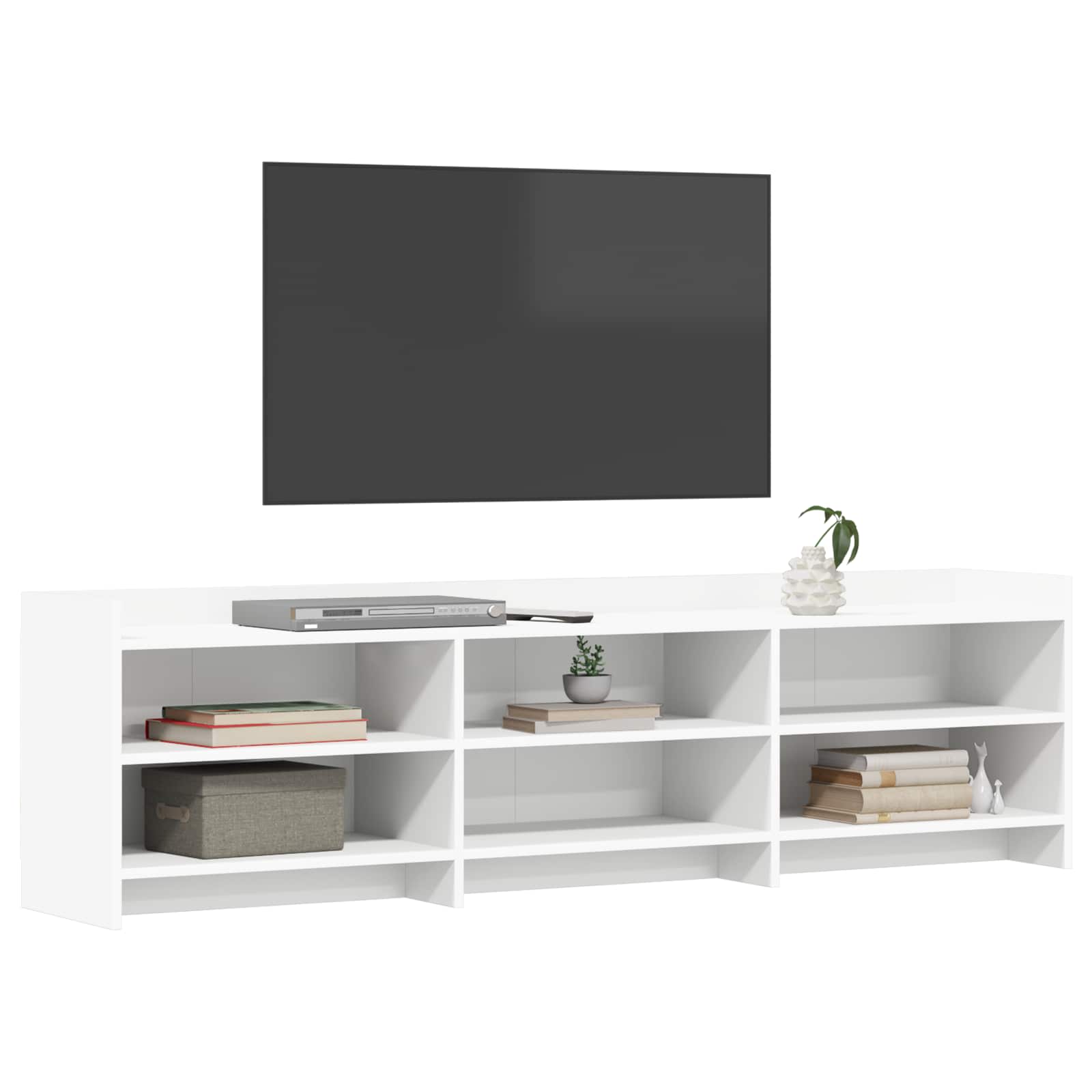 Televizoriaus spintelė 168 x 33 x 47 cm Balta Apdirbta mediena