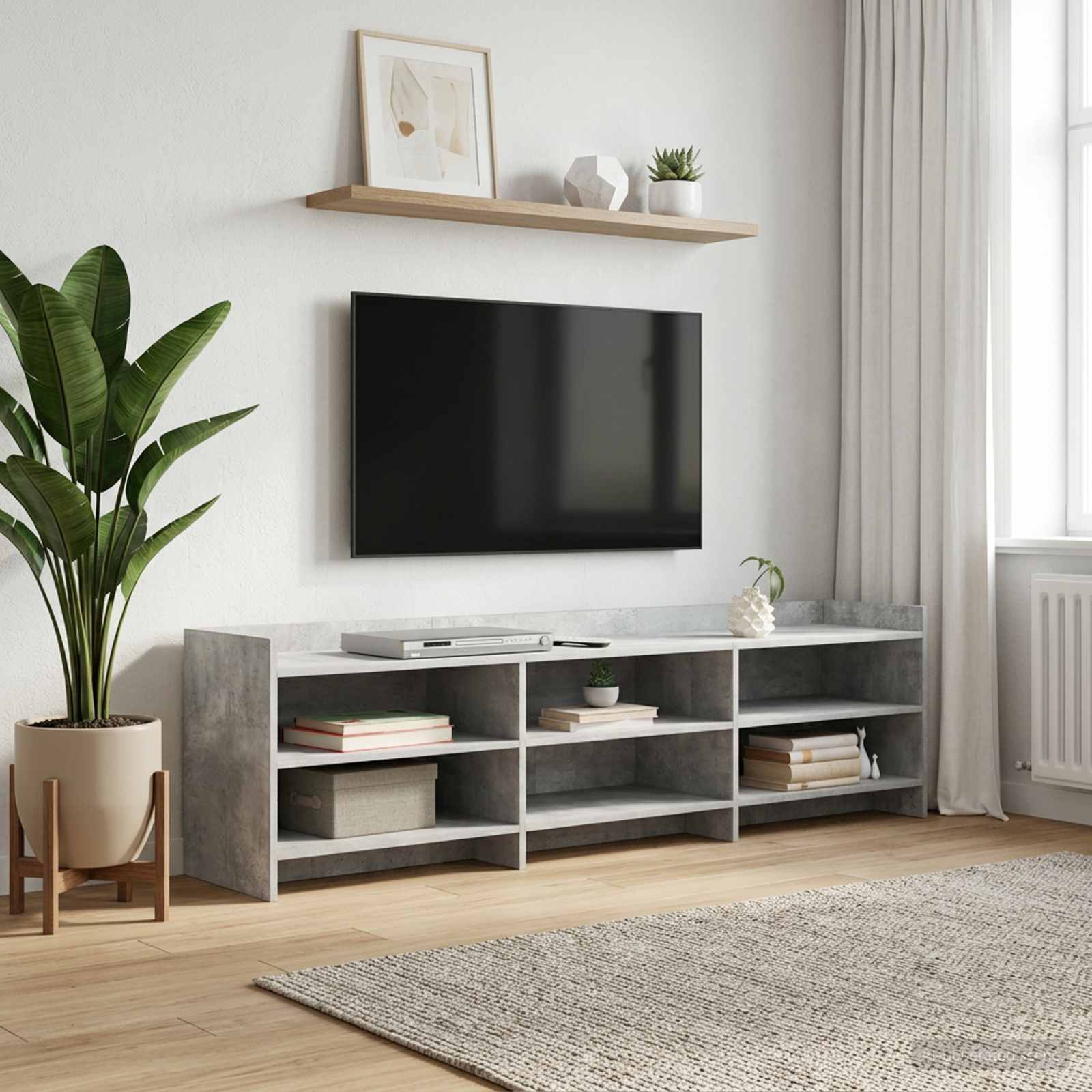 Televizoriaus spintelė 168 x 33 x 47 cm Betono pilka