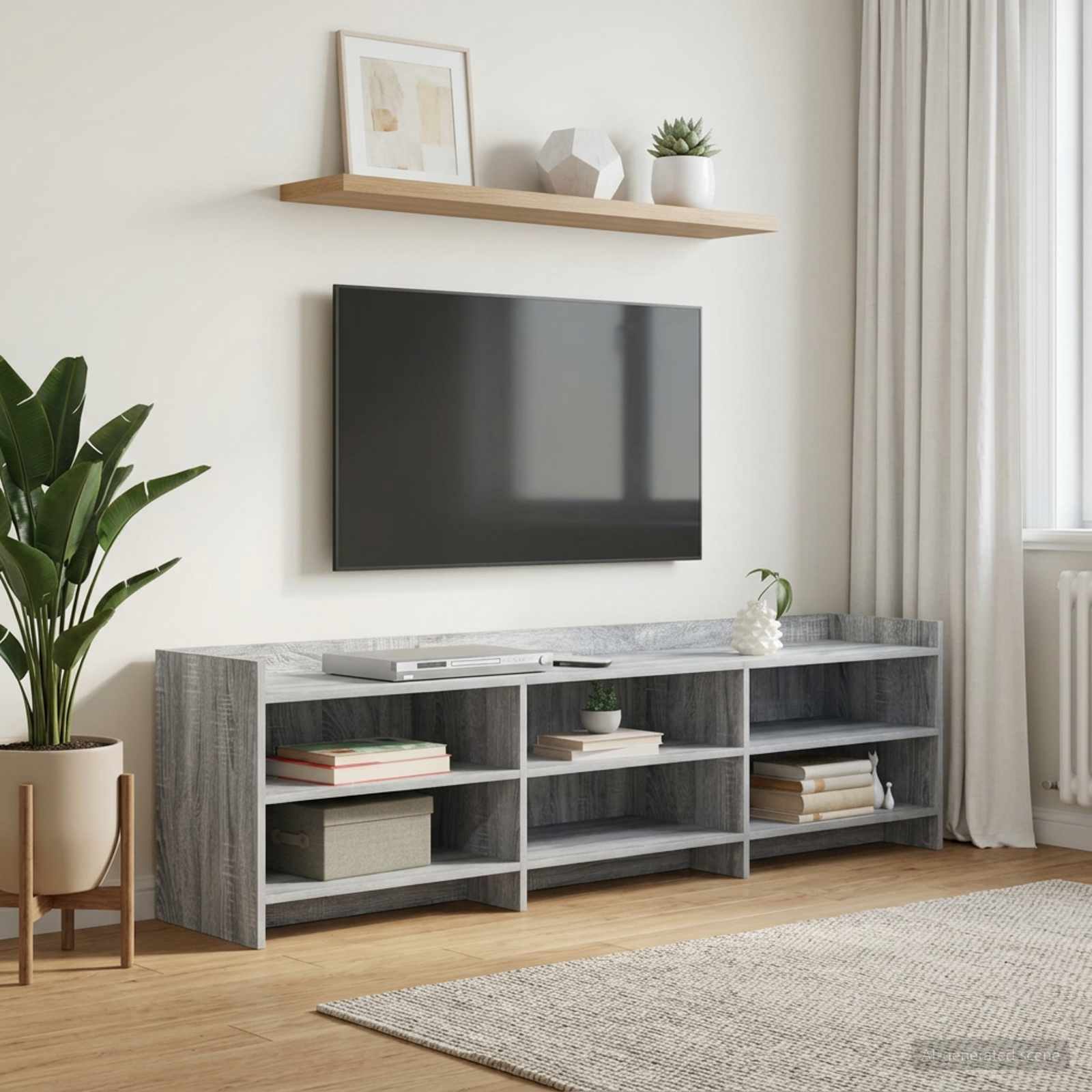 Televizoriaus spintelė 168 x 33 x 47 cm Pilka Sonoma