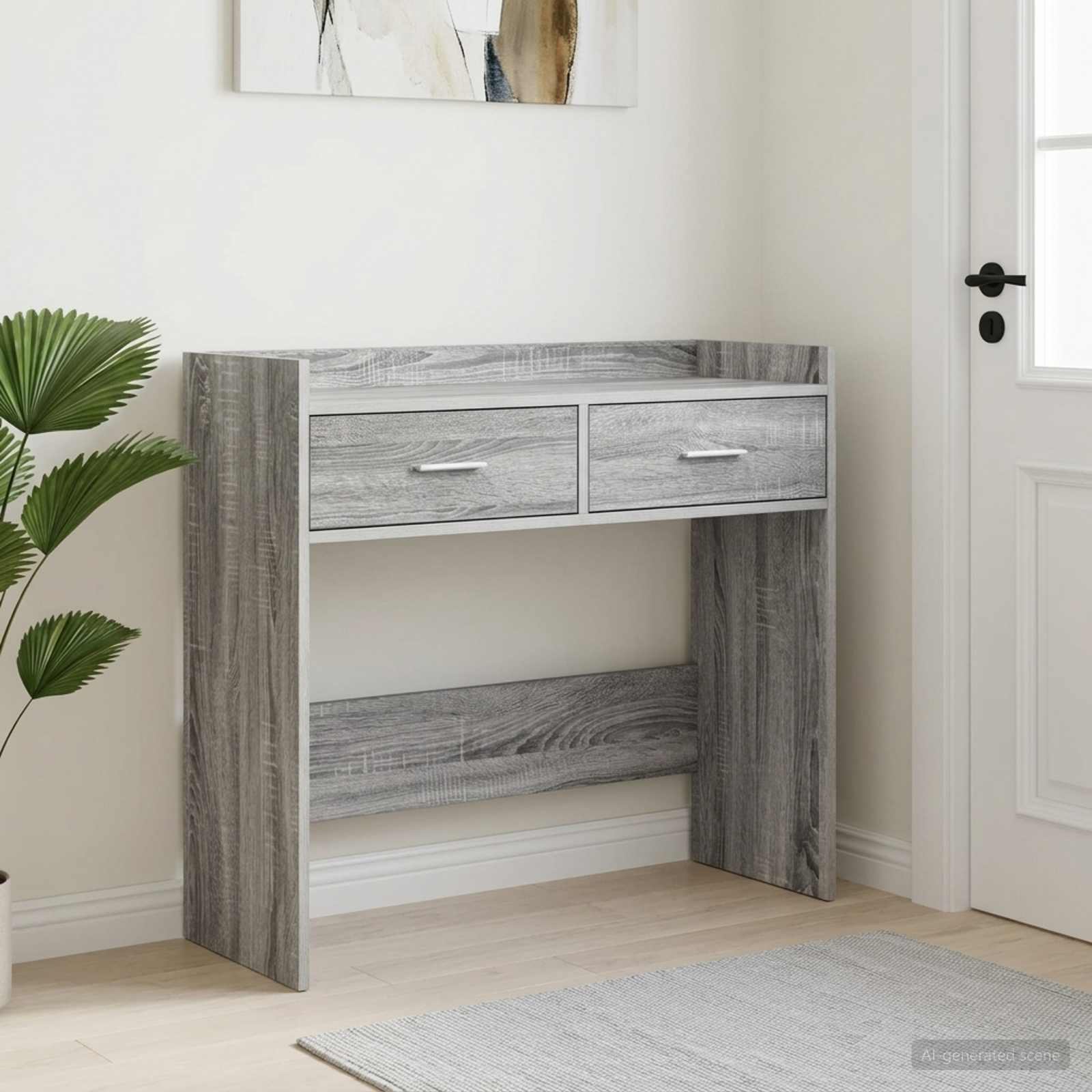 Konsolinis stalas Pilka Sonoma 90 x 35 x 80 cm Apdirbta mediena
