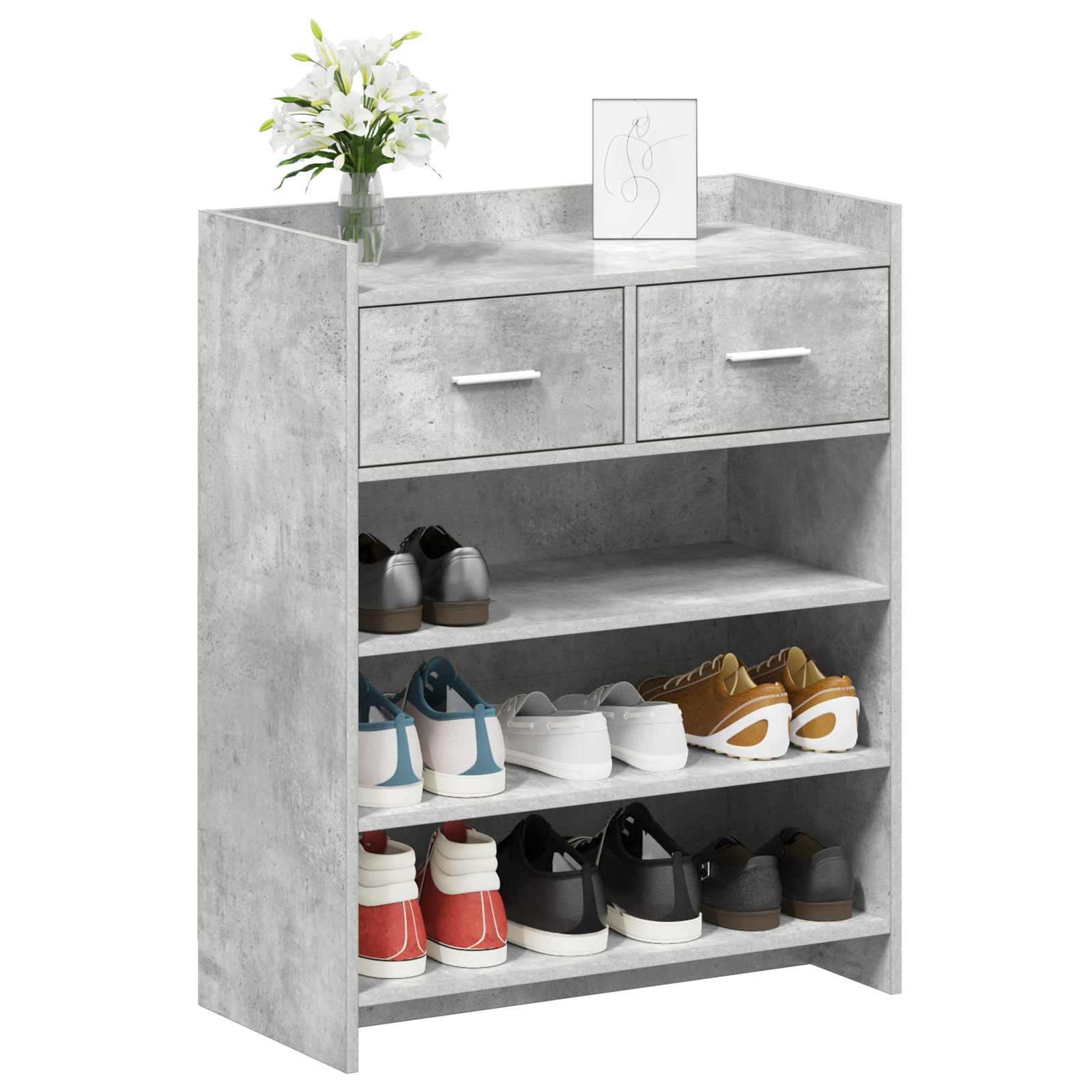 Batu skrynia Betono pilka 73,5 x 36 x 92 cm Apdirbta mediena