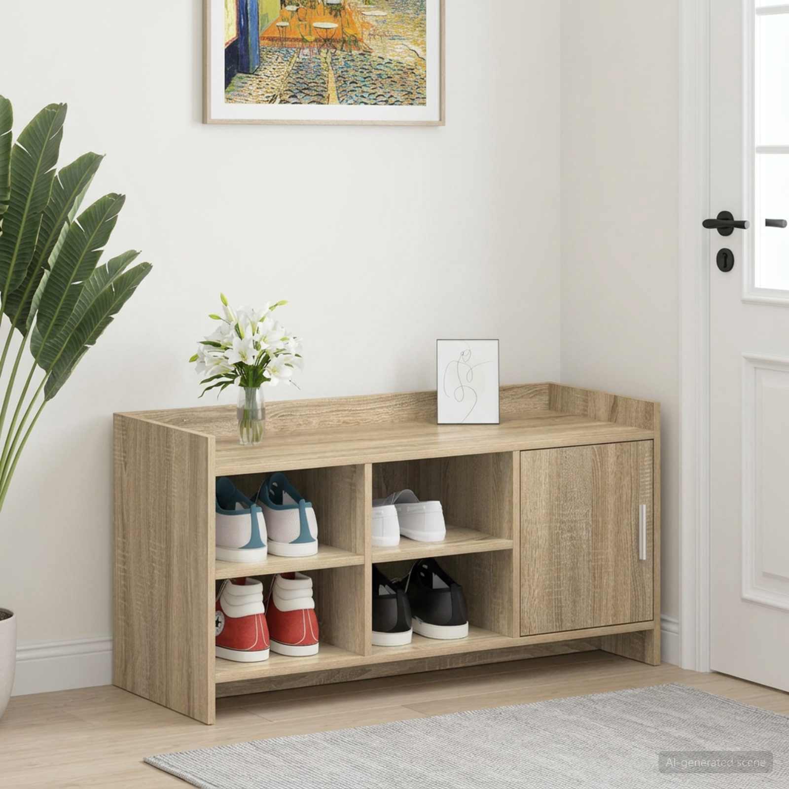Batu skrynia Sonoma ąžuolas 100 x 39,5 x 51 cm Apdirbta mediena