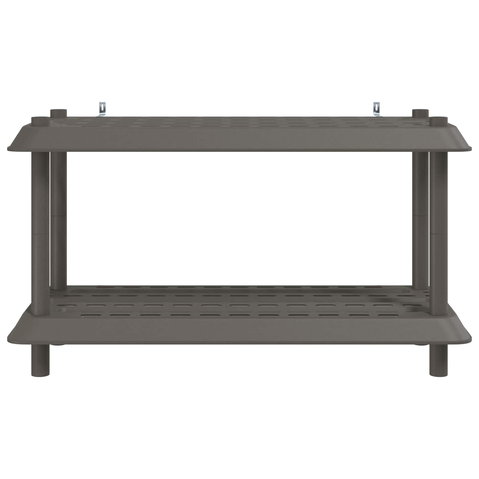 Lentynų sistema 2 lygiai 100 x 40 x 55,5 cm PP Šviesiai pilka