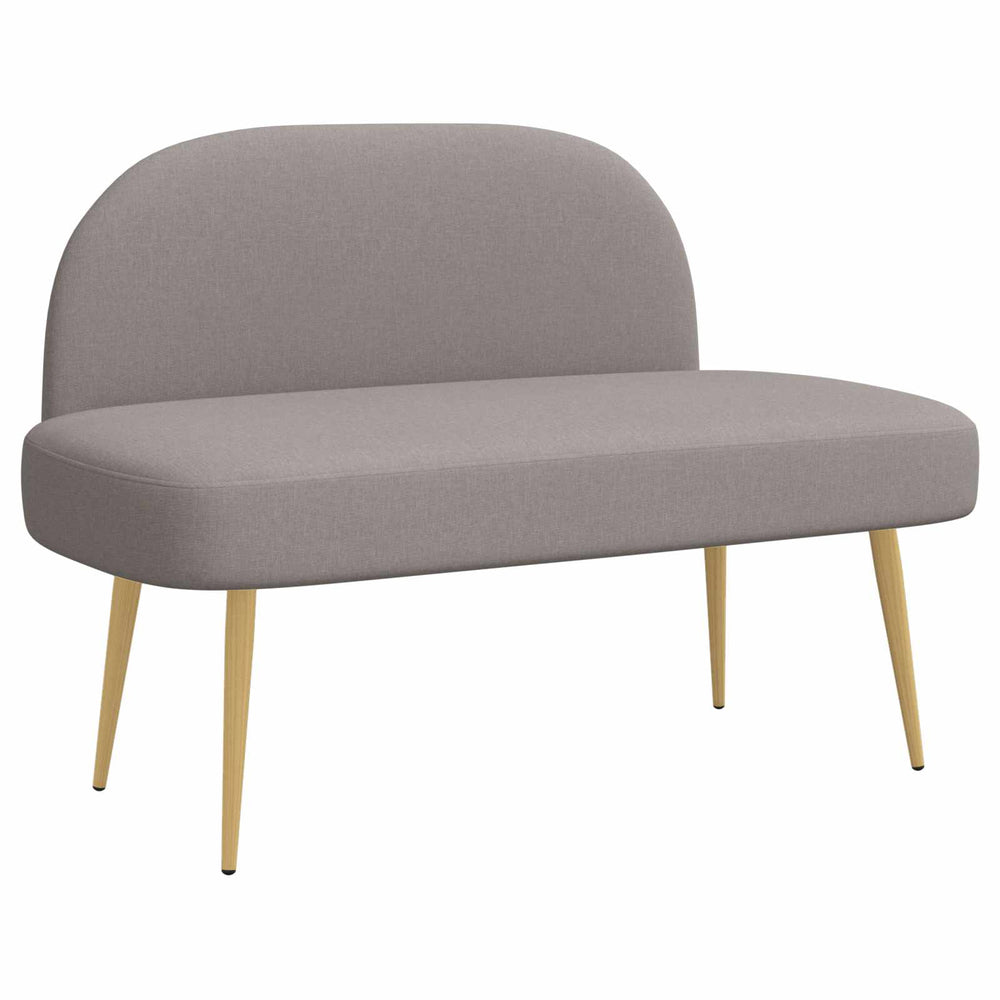 Aptrauktas suolelis su atlošu Taupe 110 x 60 x 76 cm