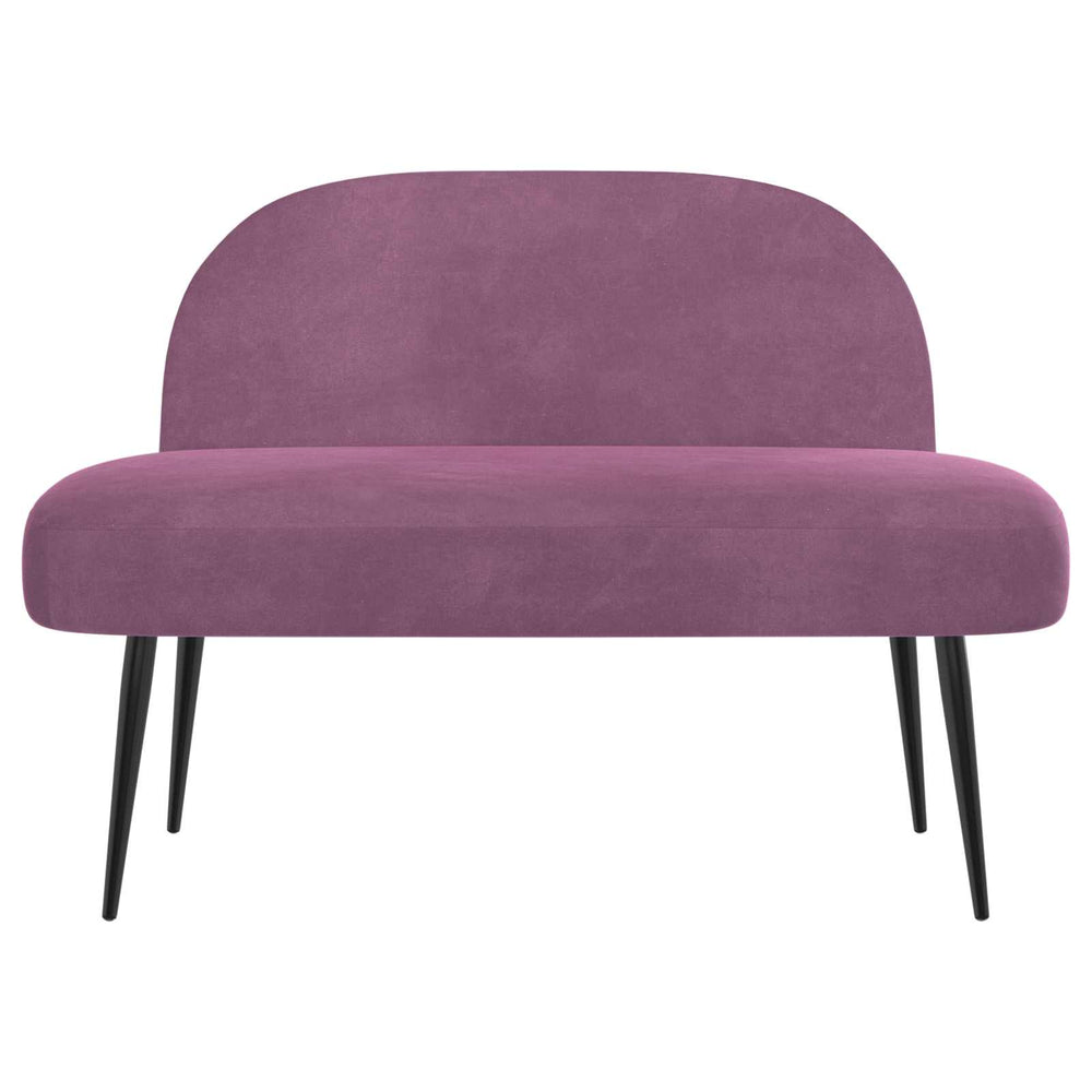 Aptrauktas suolelis su atlošu Violetinė 110 x 60 x 76 cm
