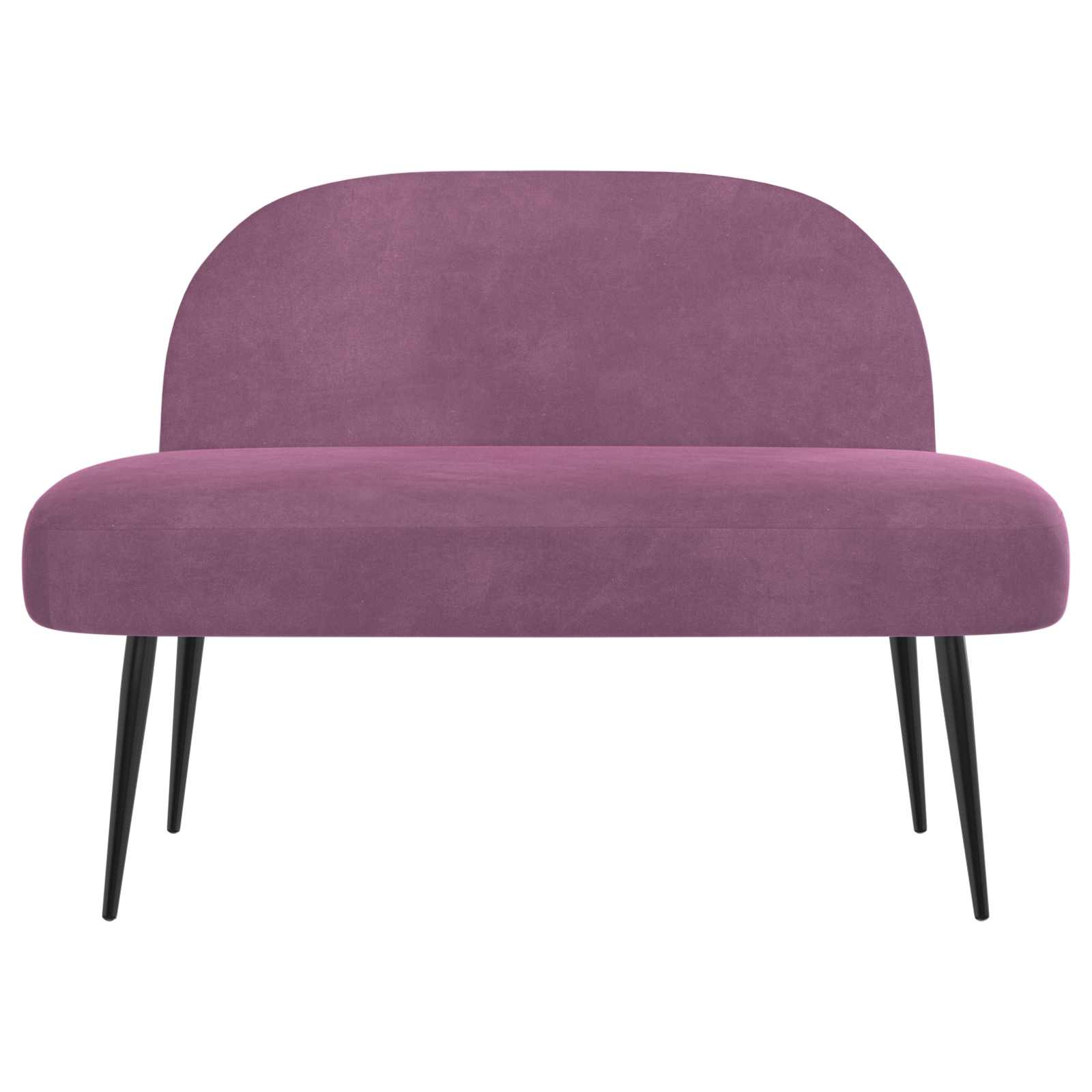 Aptrauktas suolelis su atlošu Violetinė 110 x 60 x 76 cm