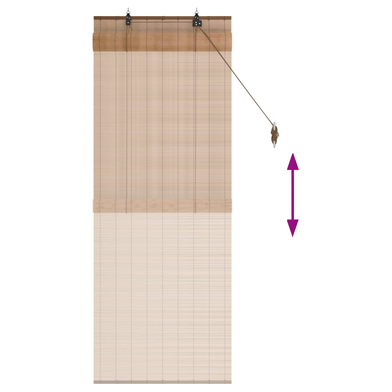 Roletas Ruda 60 x 160 cm Bambukas