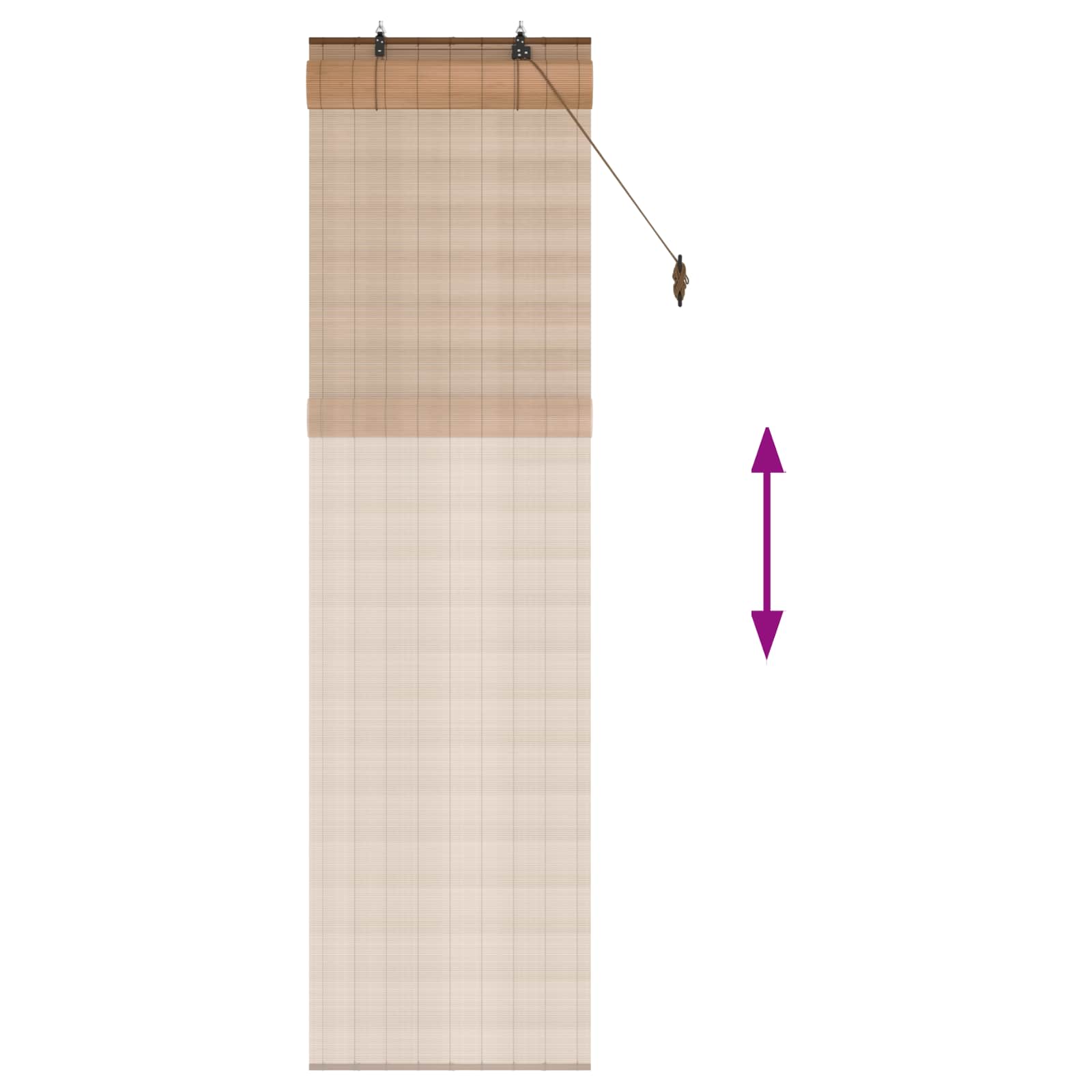 Roletas Ruda 70 x 220 cm Bambukas