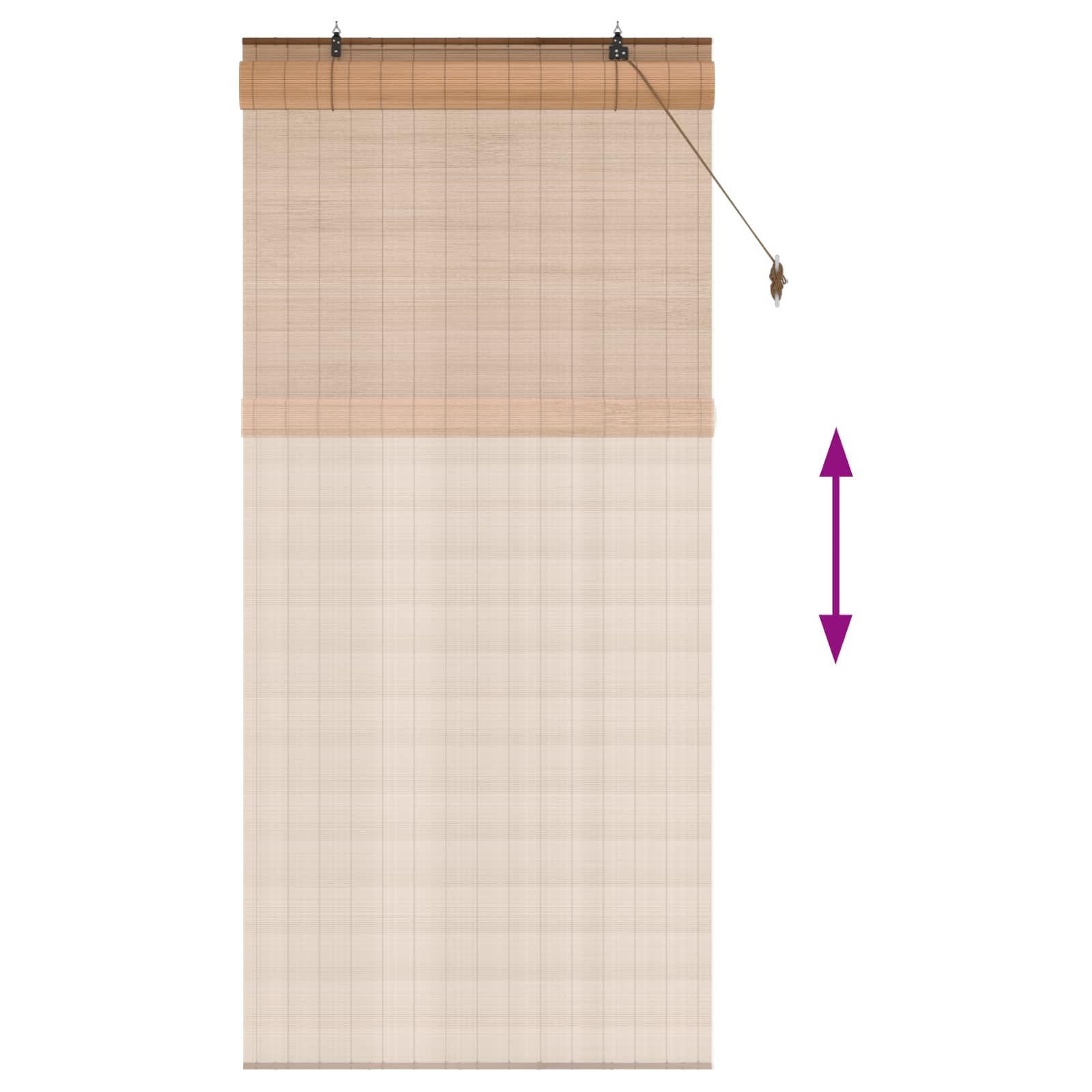 Roletas Ruda 90 x 220 cm Bambukas