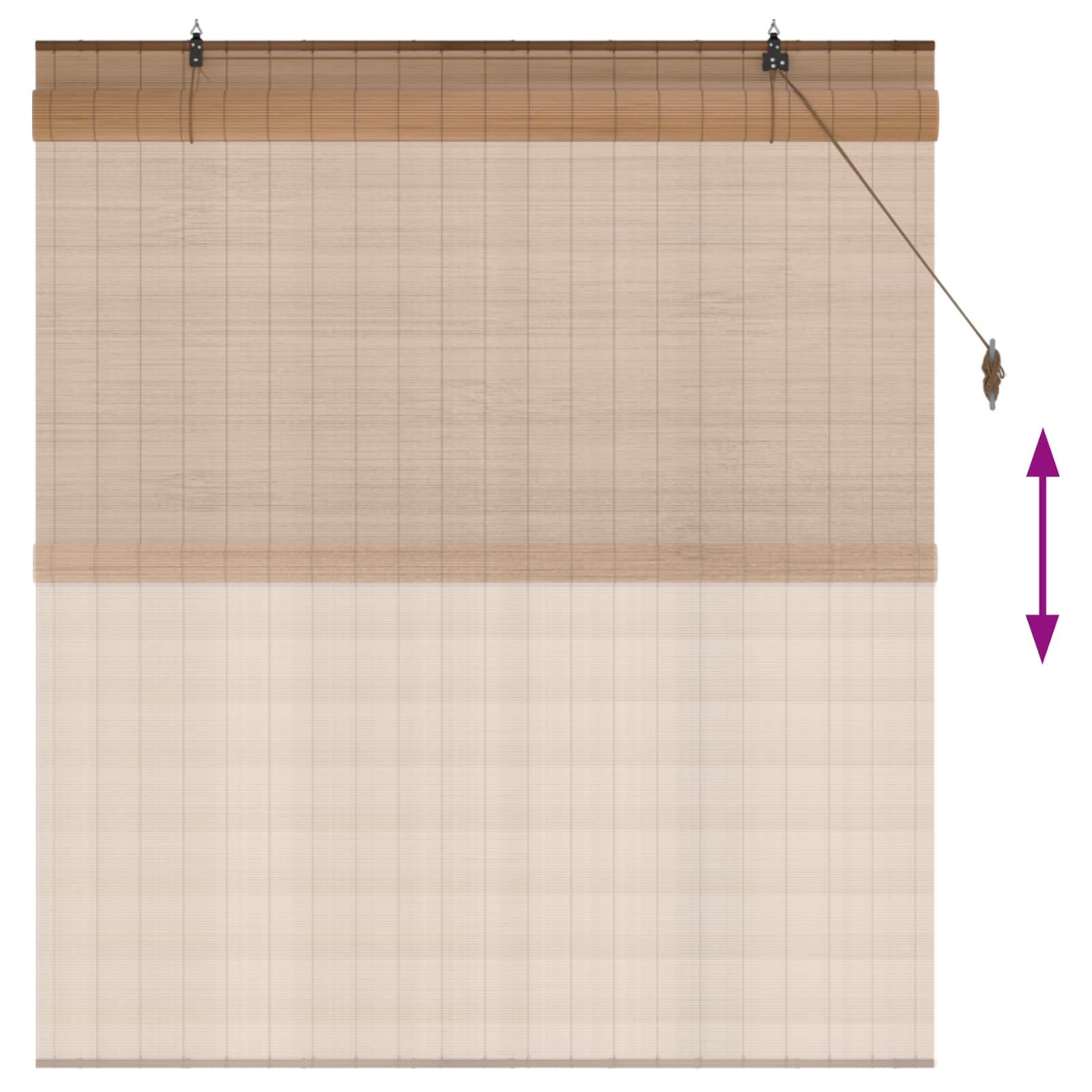 Roletas Ruda 130 x 160 cm Bambukas