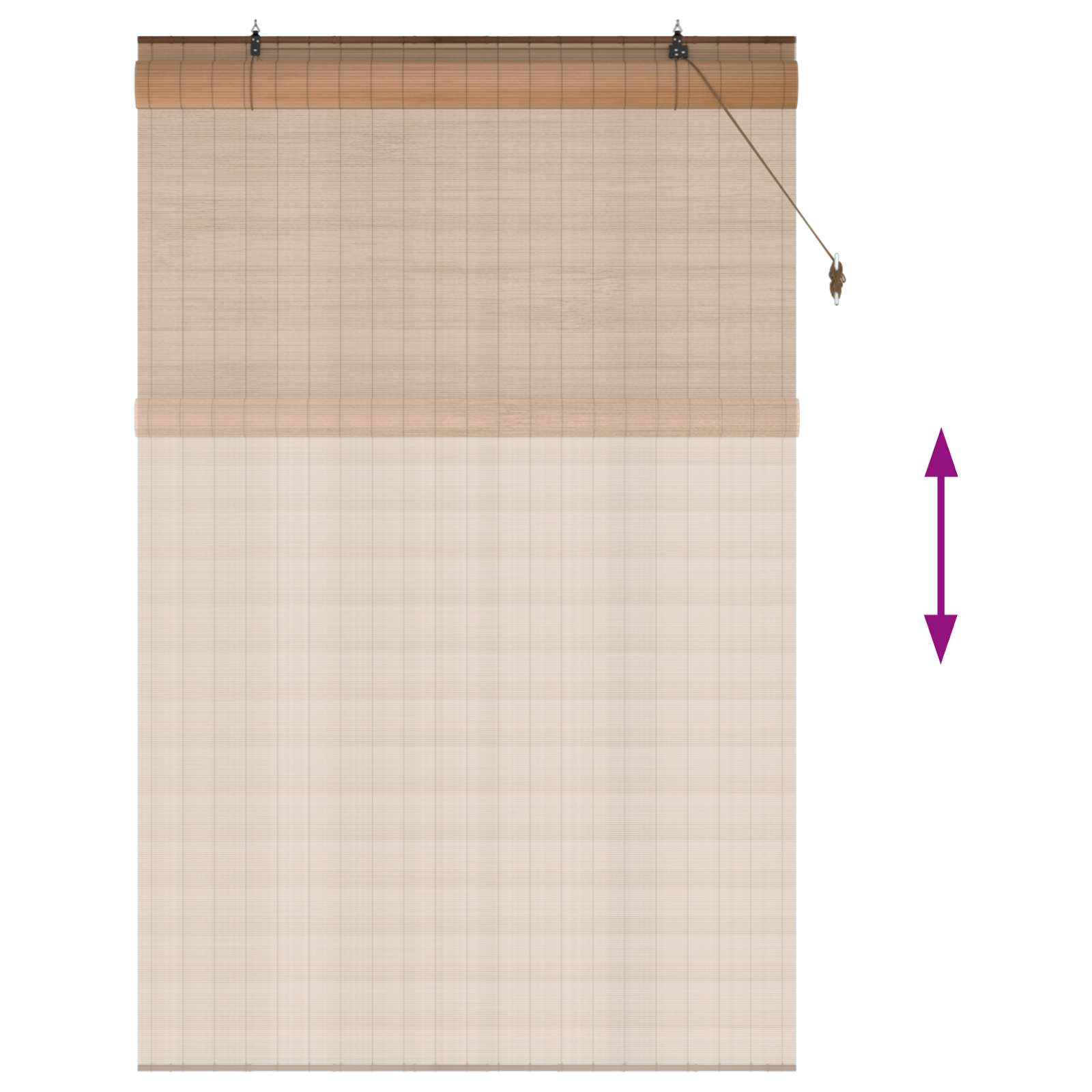 Roletas Ruda 160 x 220 cm Bambukas
