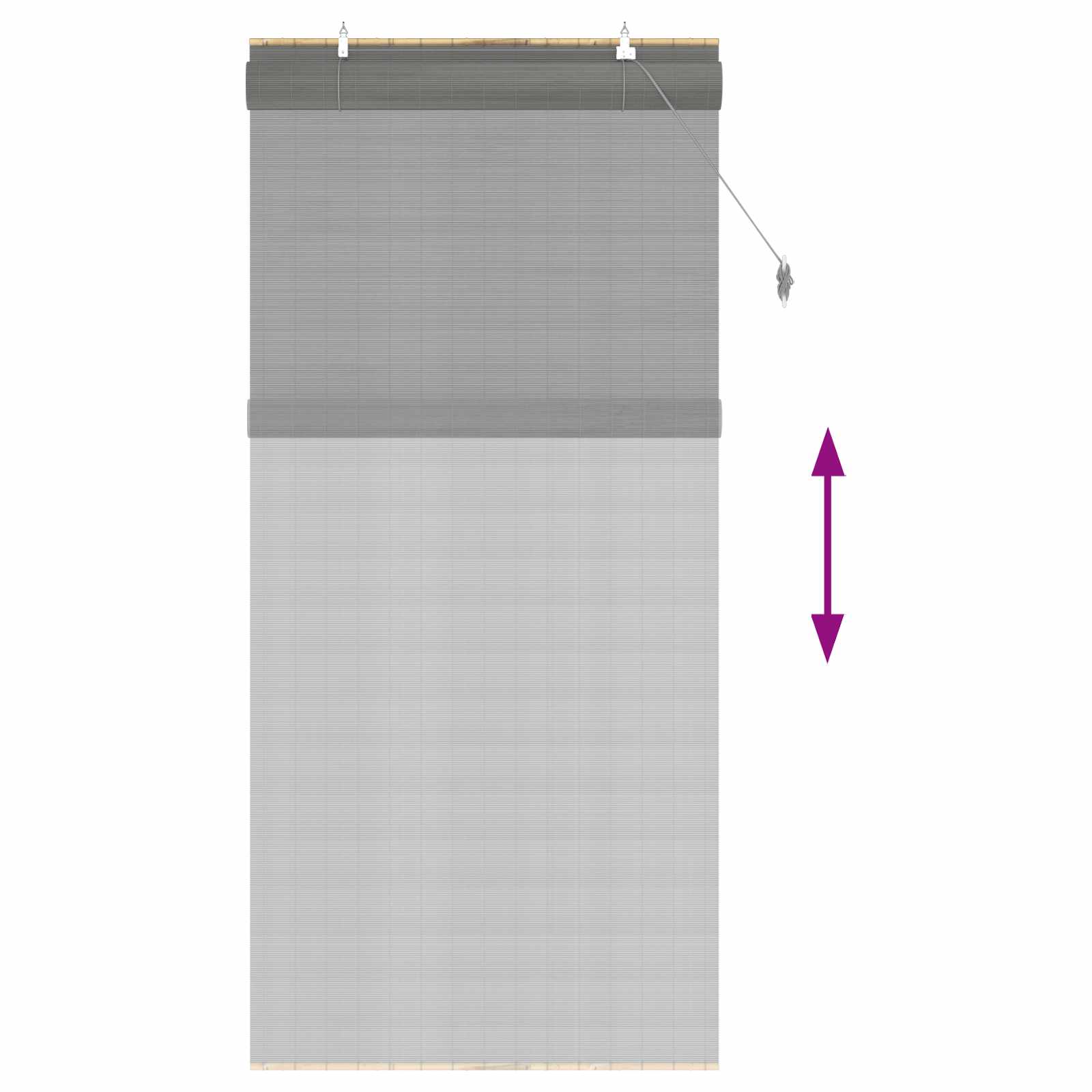 Roletas Pilka 80 x 220 cm Bambukas