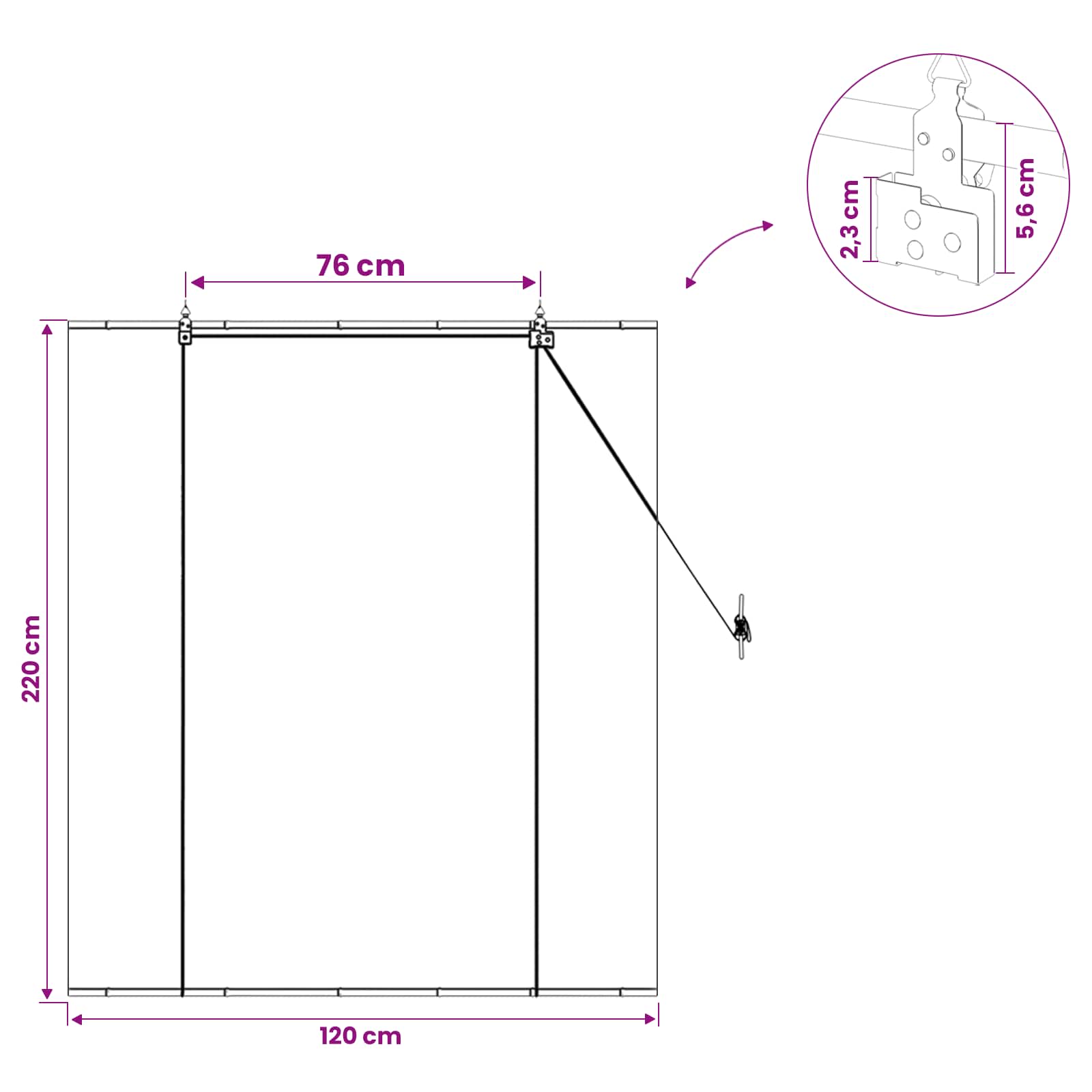 Roletas Pilka 120 x 160 cm Bambukas