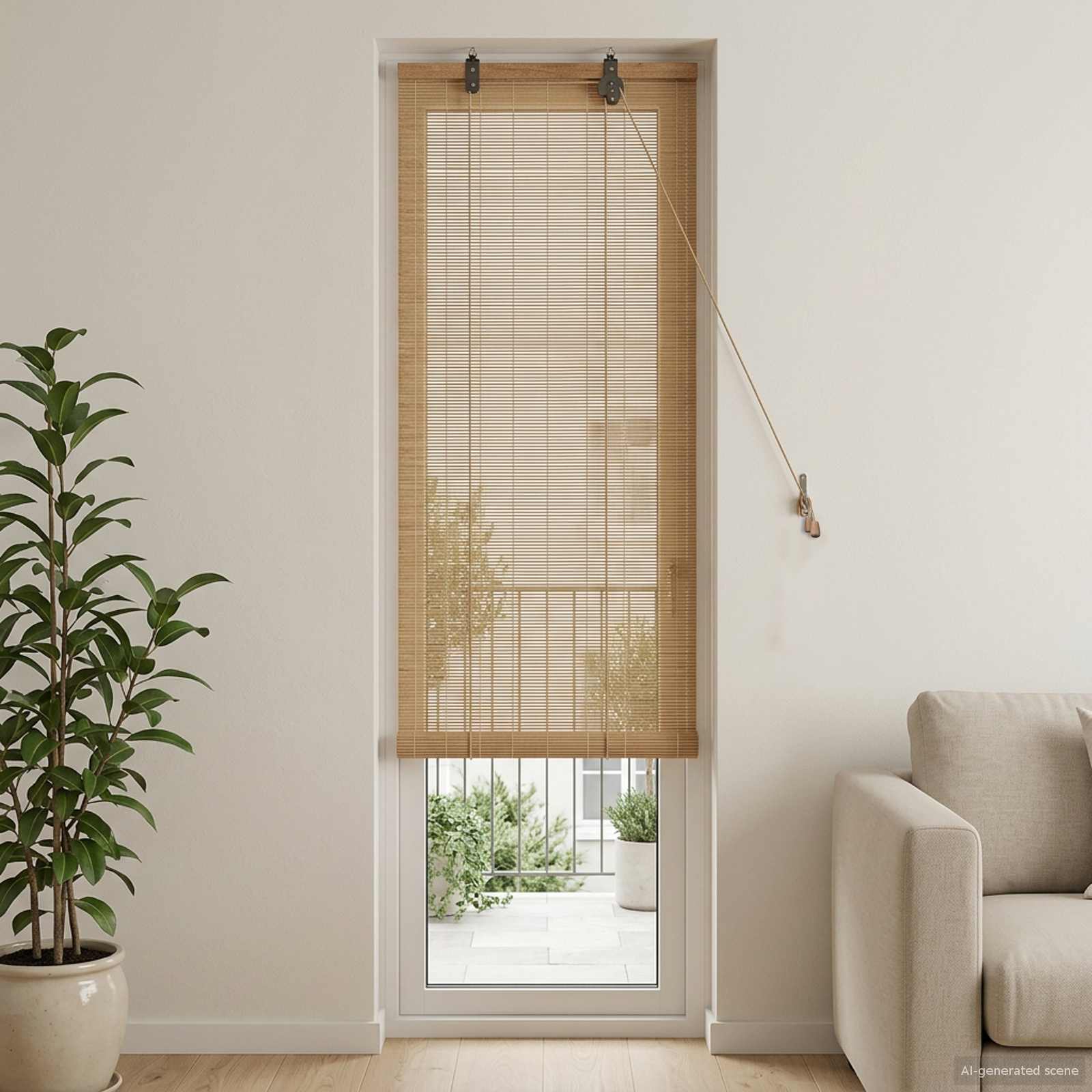 Roletas Ruda 50 x 220 cm Bambukas