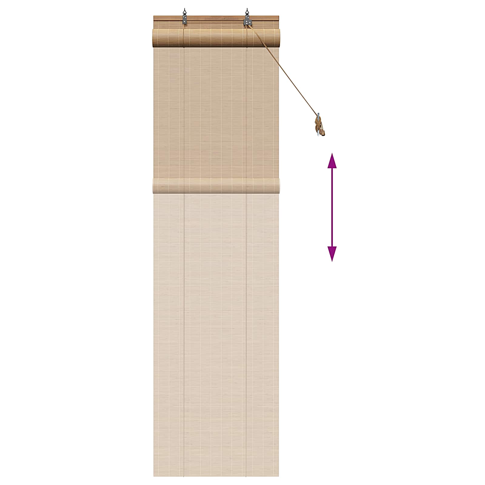 Roletas Ruda 50 x 220 cm Bambukas