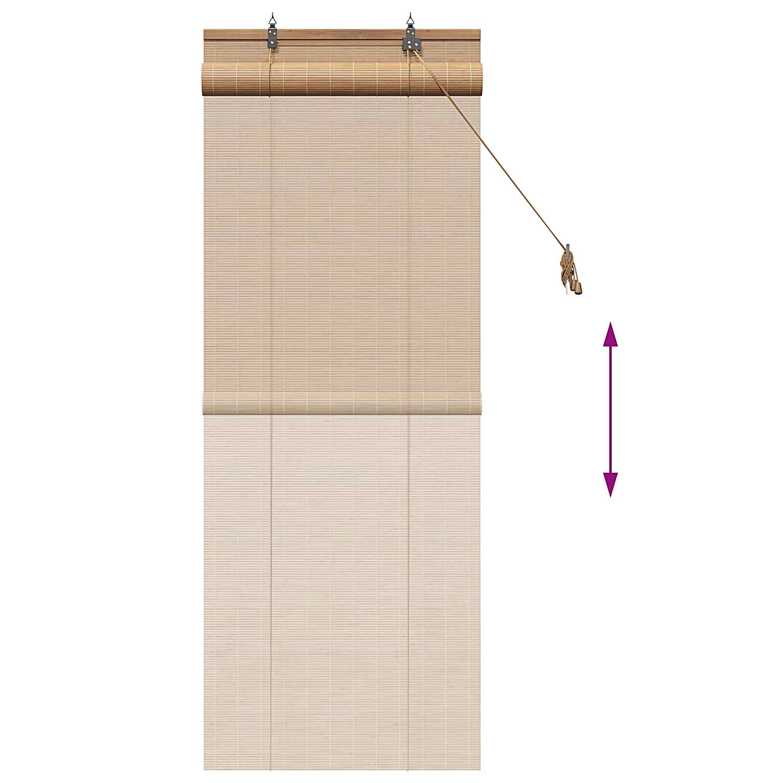 Roletas Ruda 70 x 160 cm Bambukas