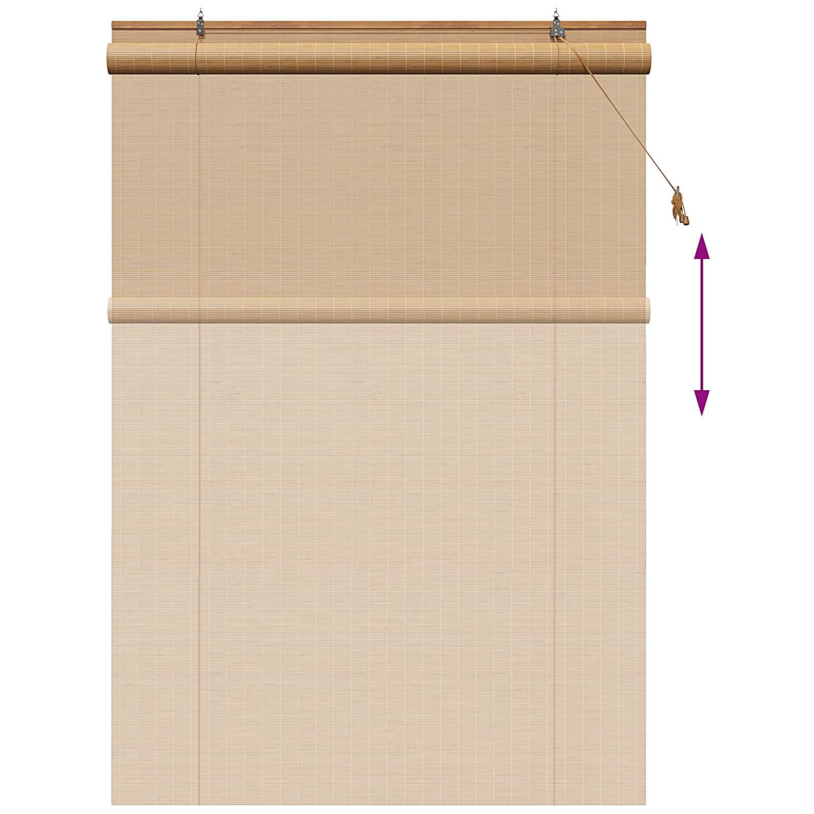 Roletas Ruda 130 x 220 cm Bambukas
