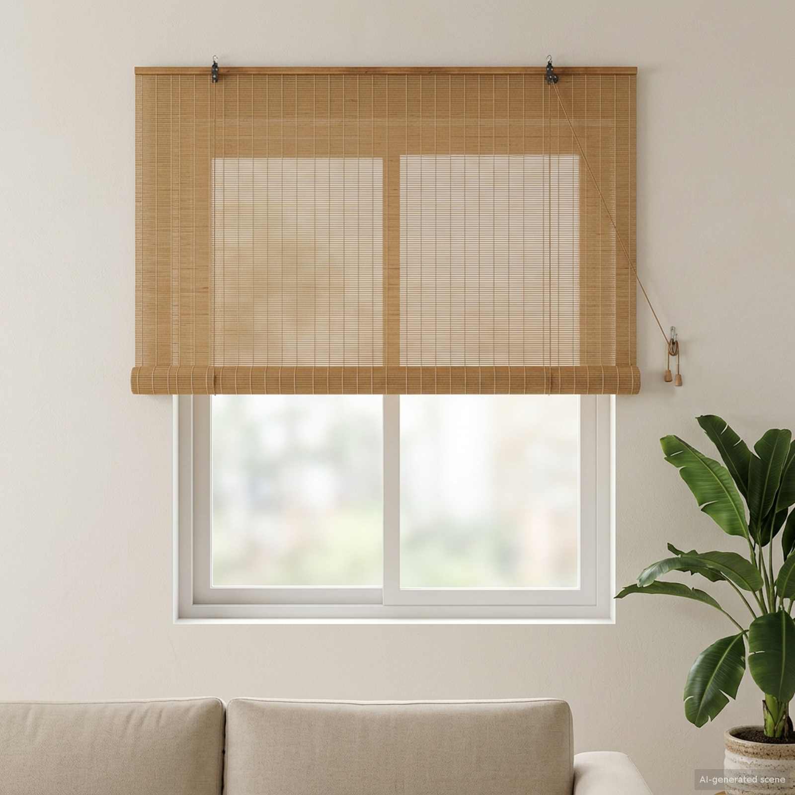 Roletas Ruda 160 x 160 cm Bambukas