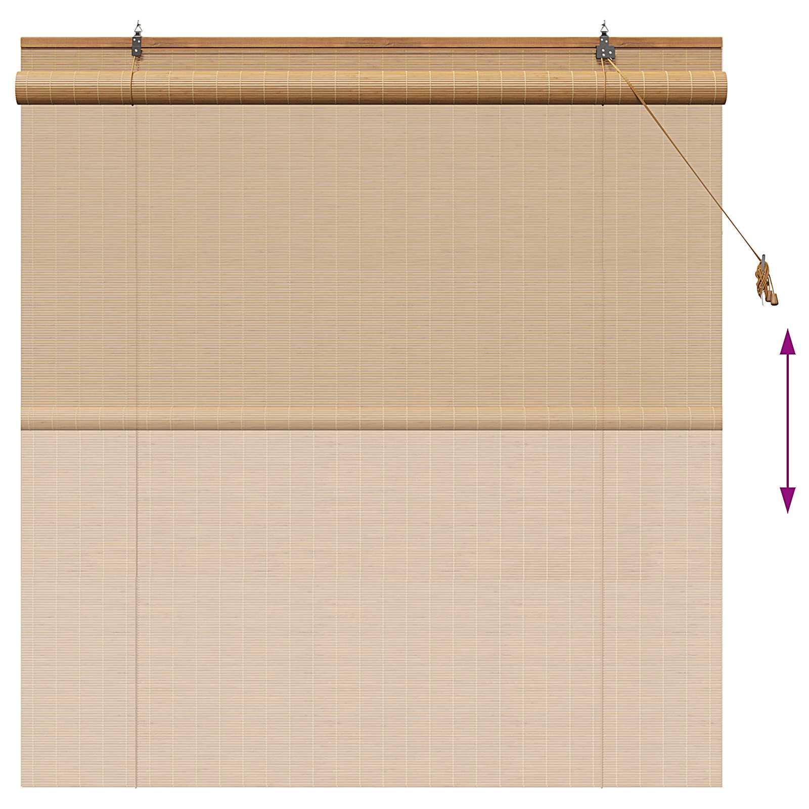 Roletas Ruda 160 x 160 cm Bambukas