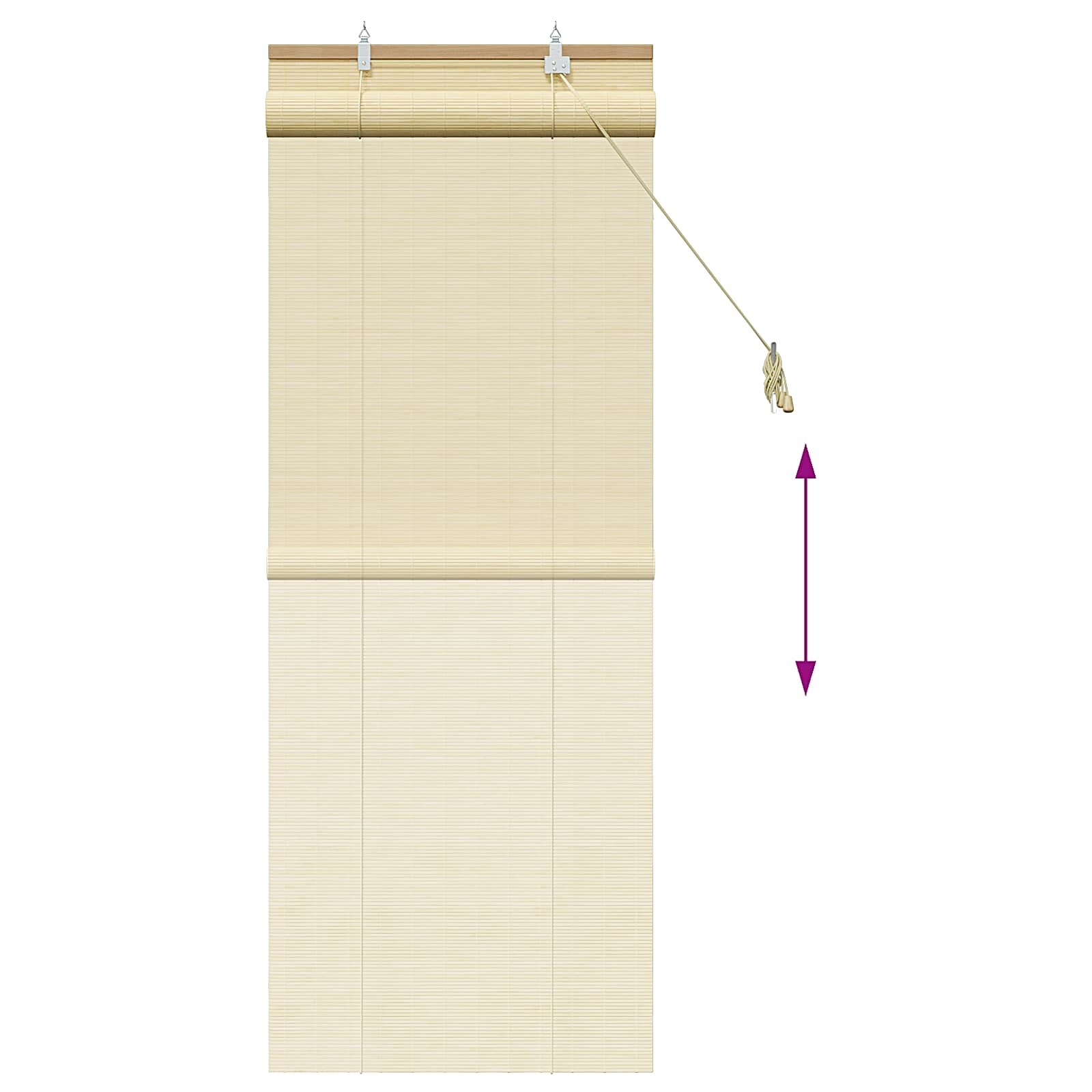 Roletas Natūrali 40 x 160 cm Bambukas
