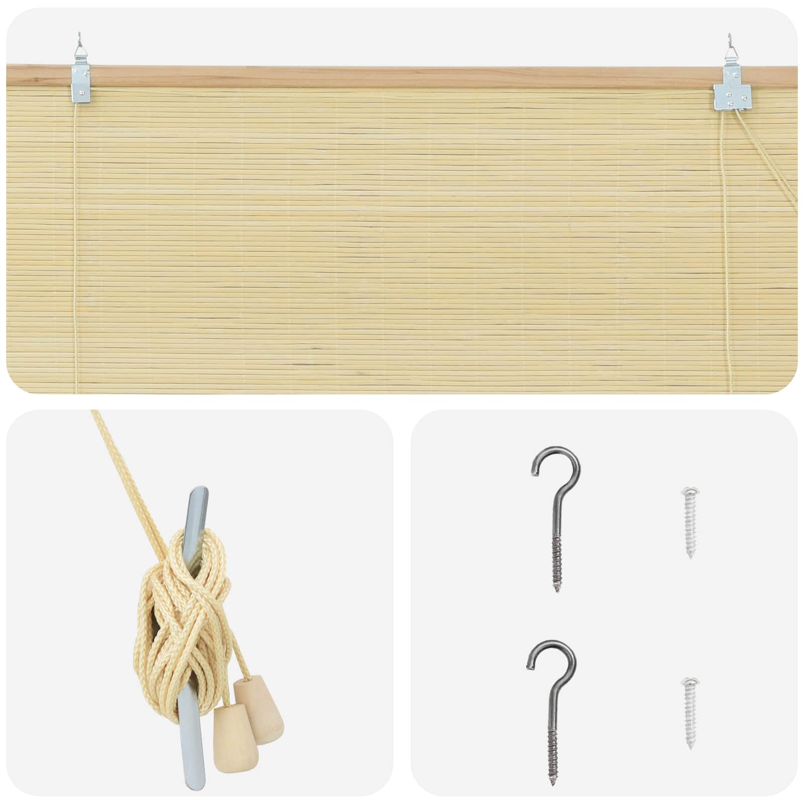 Roletas Natūrali 50 x 220 cm Bambukas
