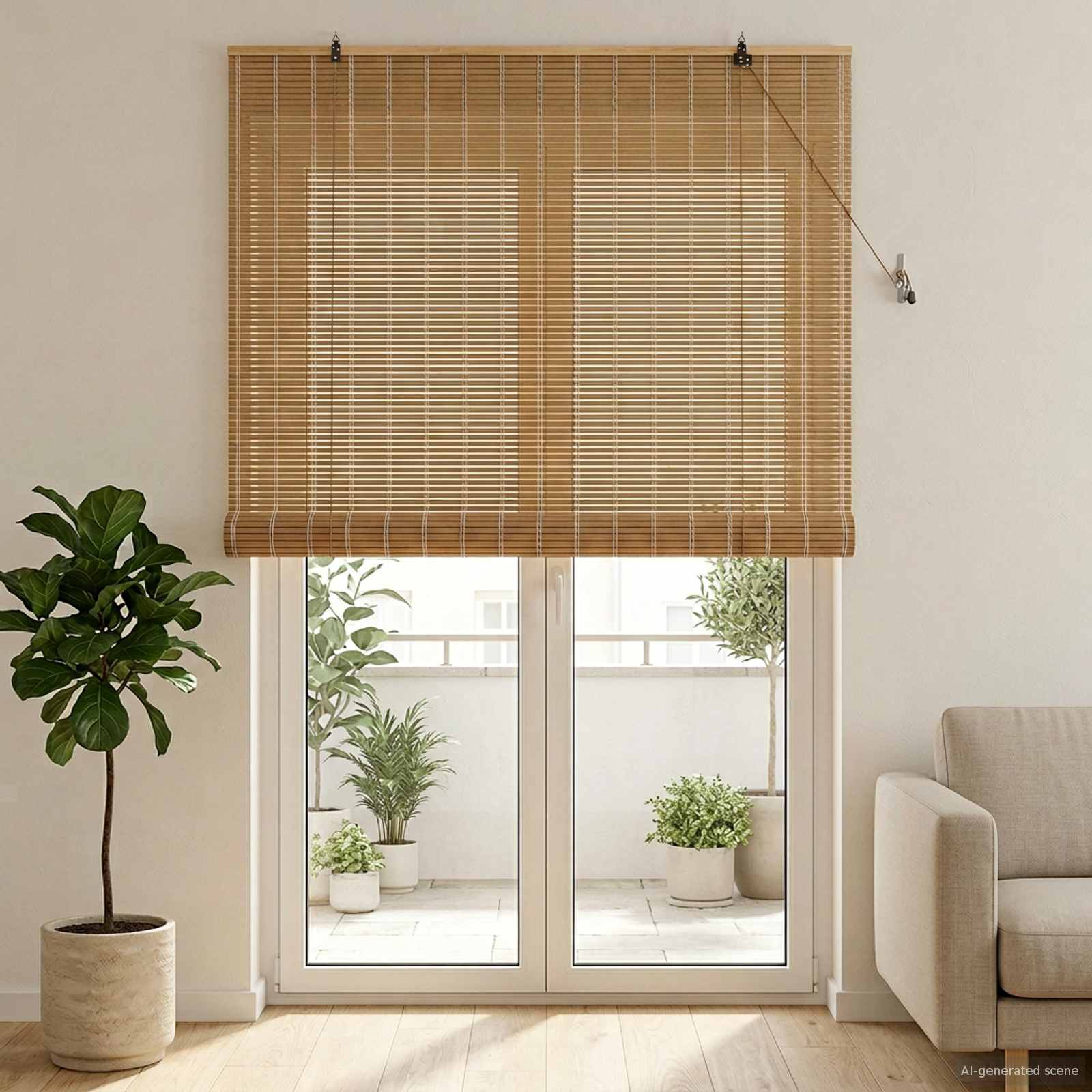 Roletas Gamta 130 x 220 cm Bambukas