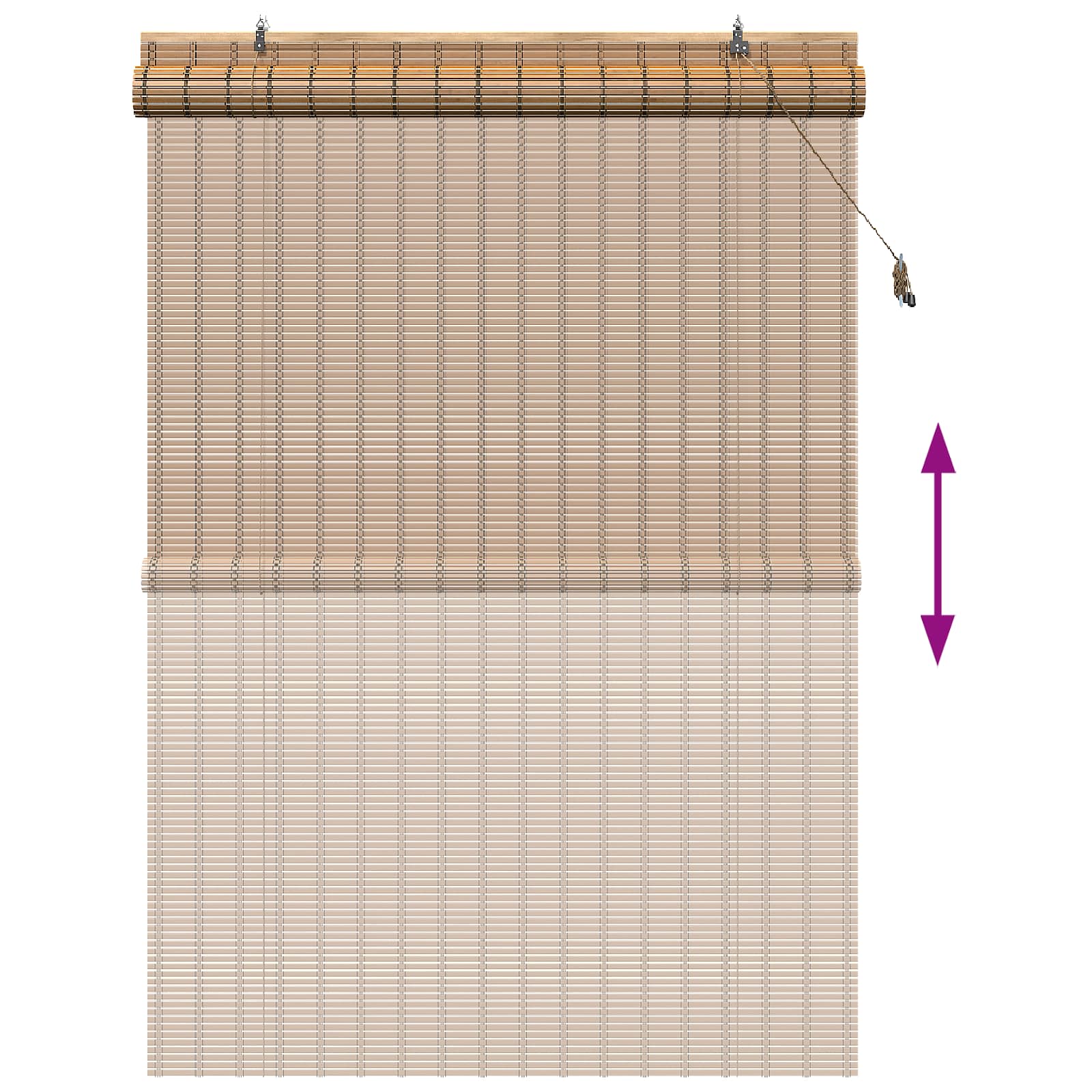 Roletas Gamta 130 x 220 cm Bambukas