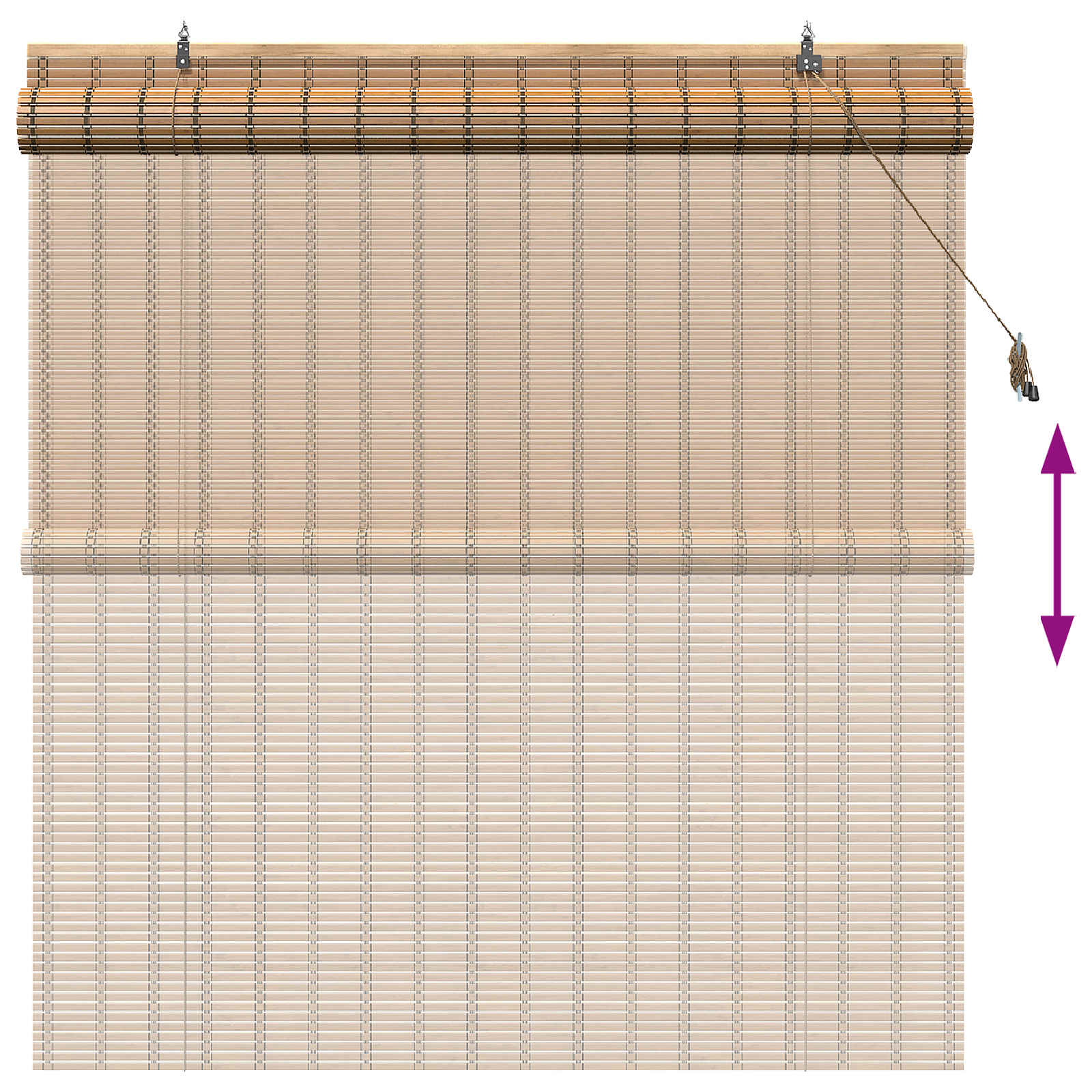 Roletas Gamta 160 x 160 cm Bambukas
