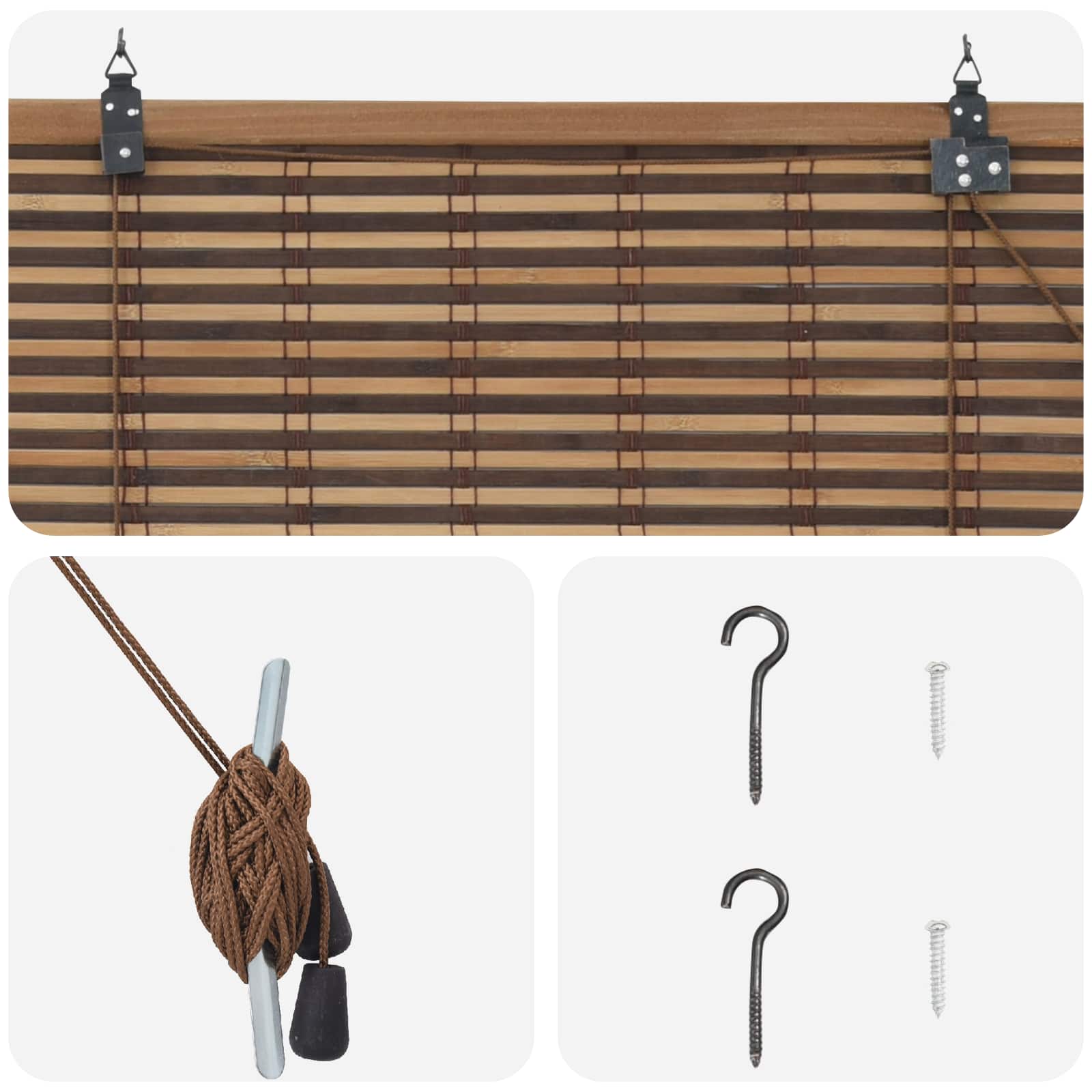 Roletas Ruda 50 x 160 cm Bambukas