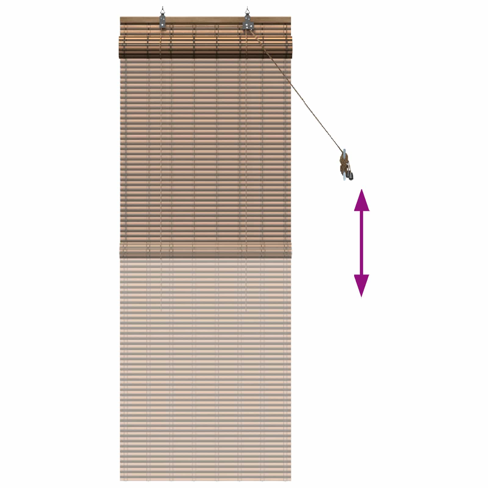 Roletas Ruda 70 x 160 cm Bambukas