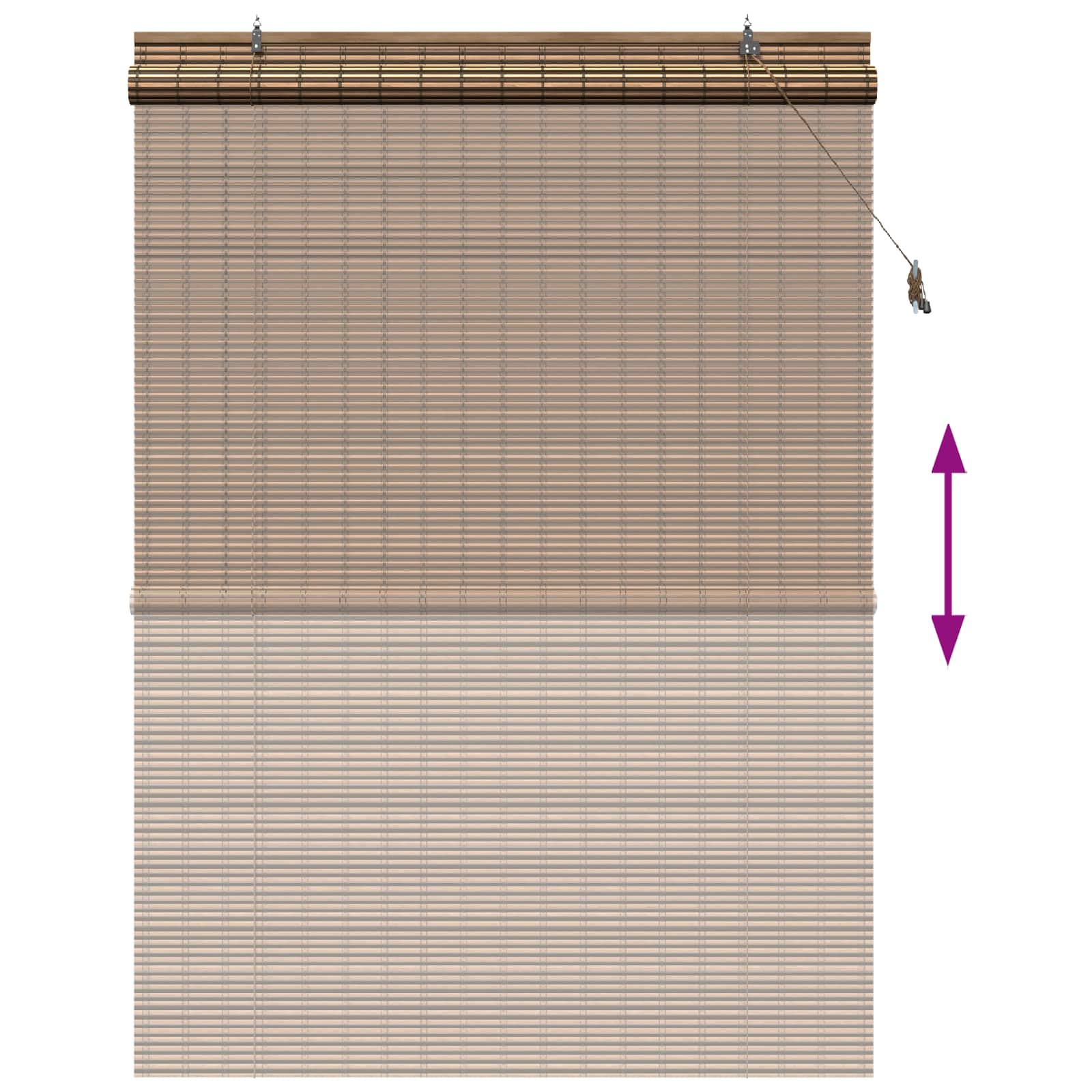 Roletas Ruda 160 x 220 cm Bambukas