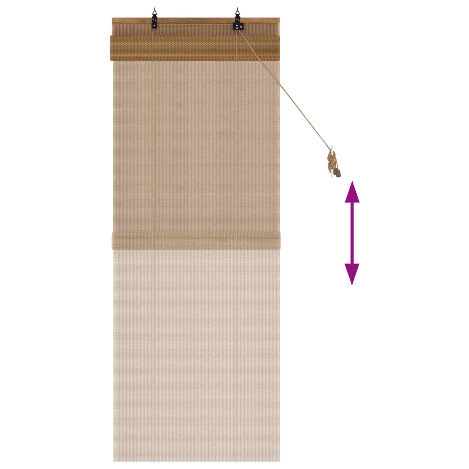 Roletas Ruda 60 x 160 cm Bambukas