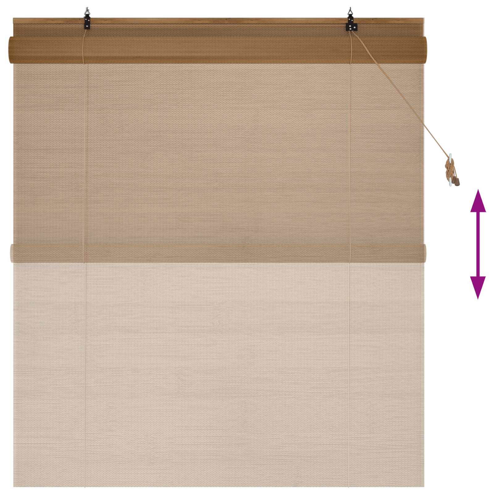 Roletas Ruda 150 x 160 cm Bambukas