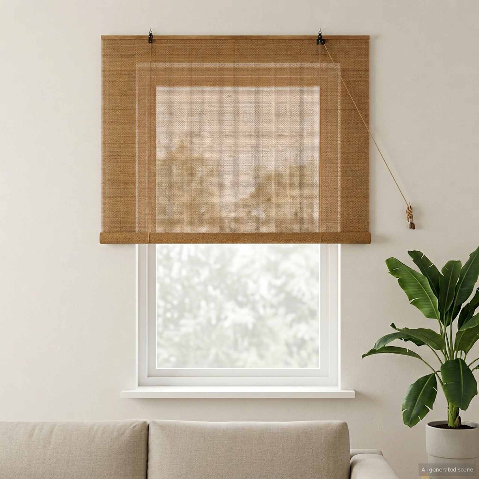 Roletas Ruda 160 x 160 cm Bambukas